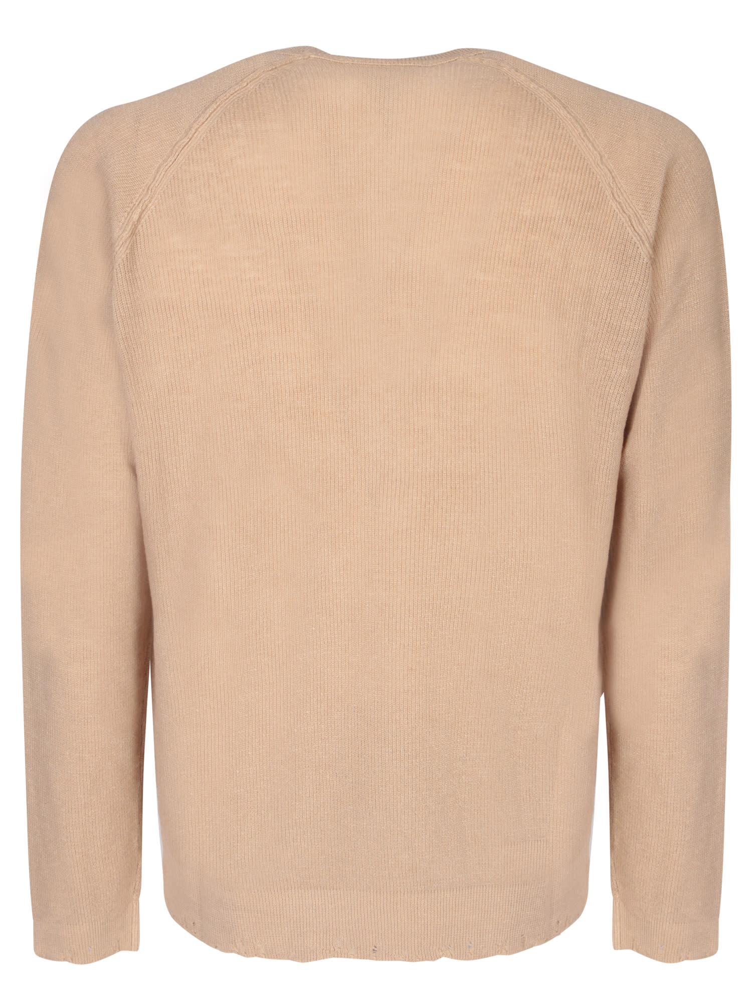 Shop Atomo Factory Beige Linen And Cotton Sweater