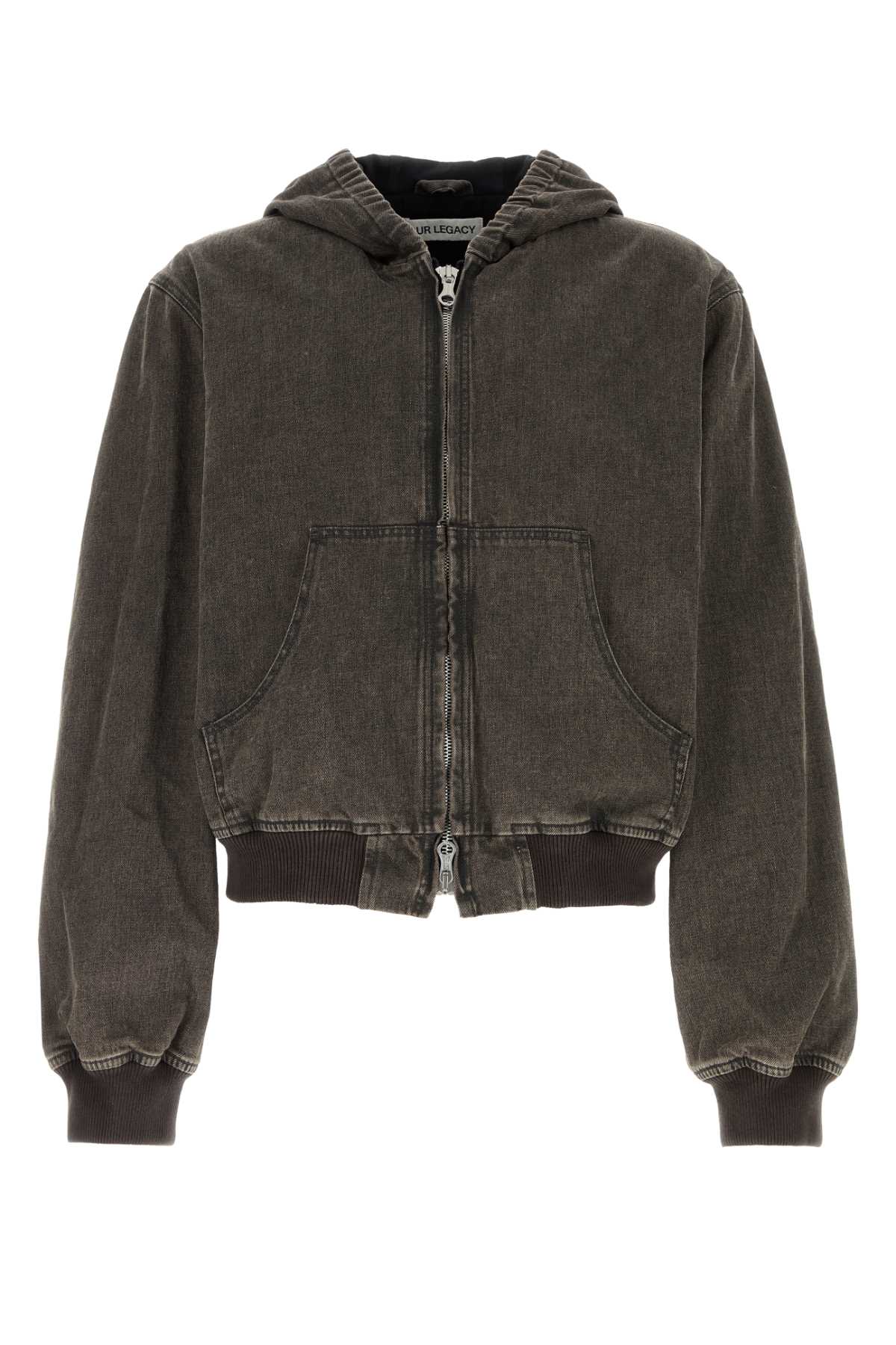 Charcoal Denim Bomber Jacket