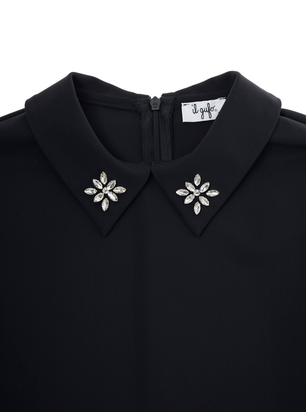 Il Gufo Shirt Collar Dress In Black