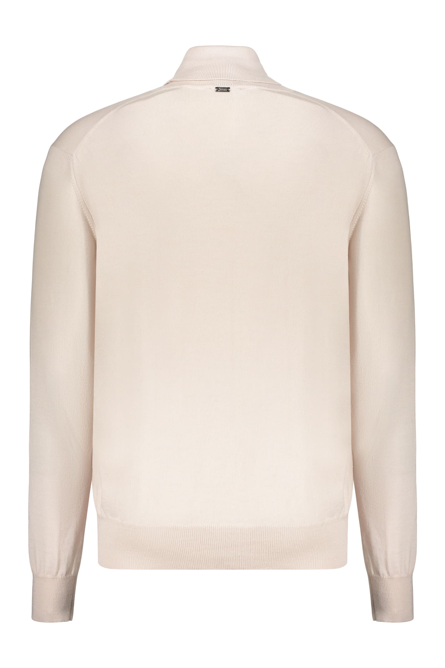 Herno Virgin Wool Turtleneck Sweater In Neutral