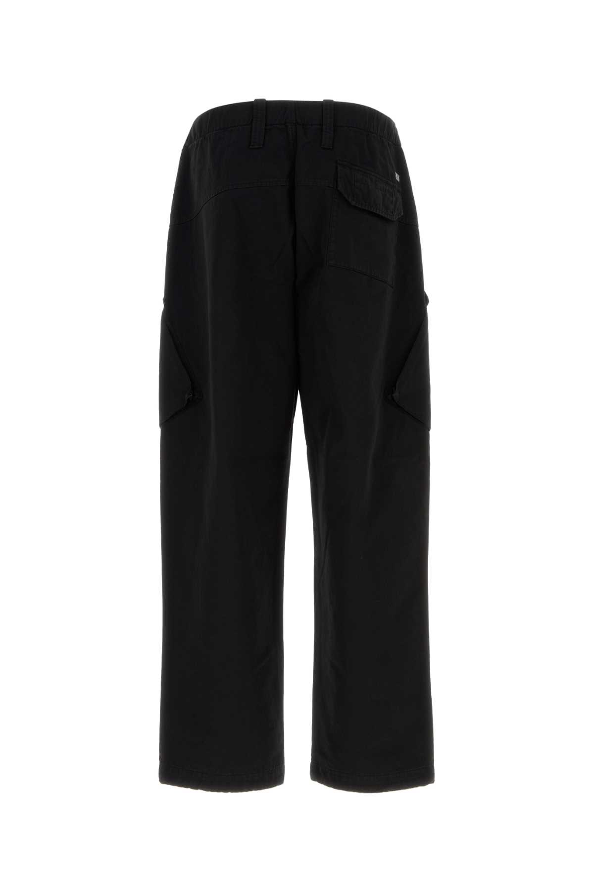 C.p. Company Black Cotton Cargo Pant In Black