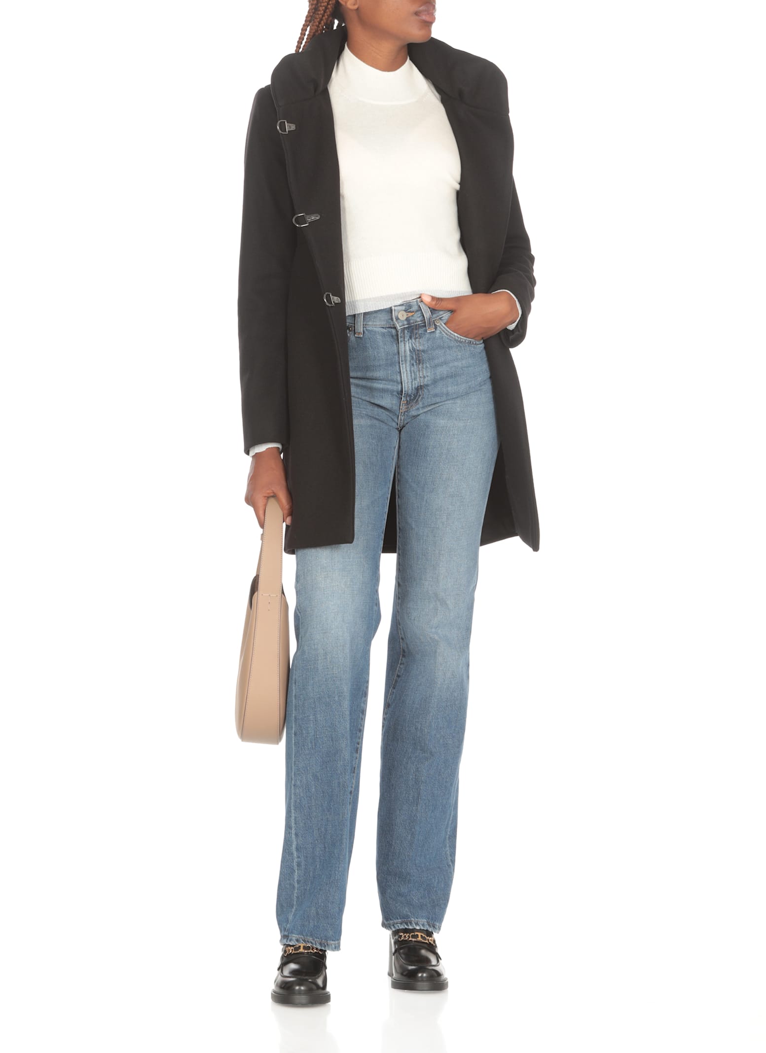 Fay Romantic Lined Coat In Black