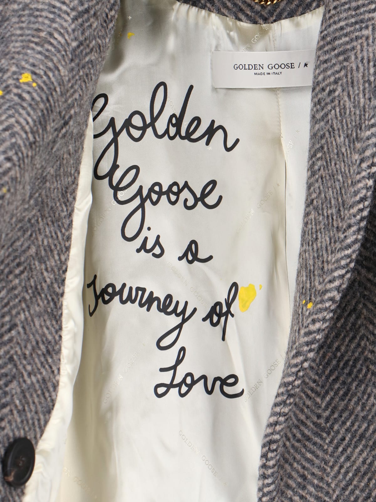Golden Goose Berhen Double-breasted Coat In Gray