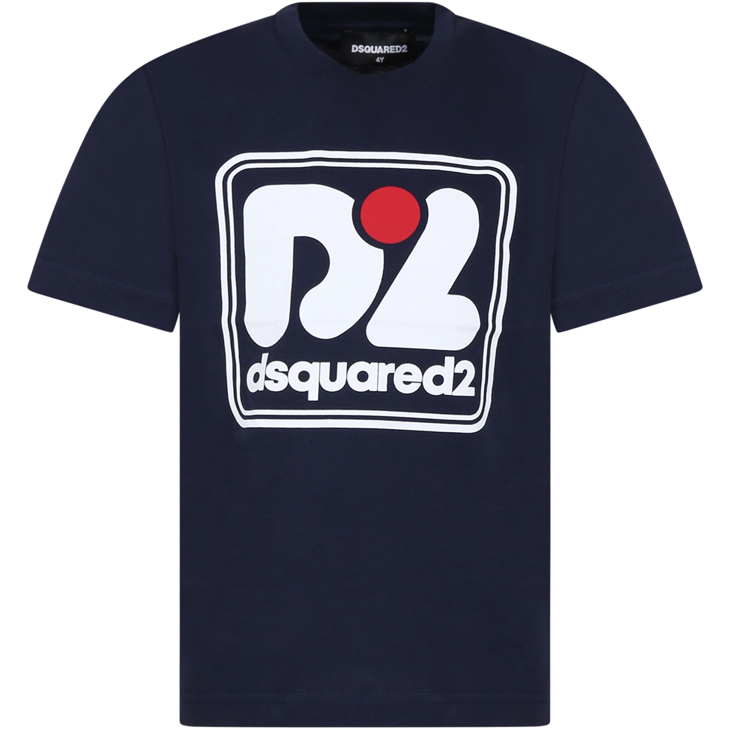 Dsquared2 Blue T-shirt For Boy With Logo