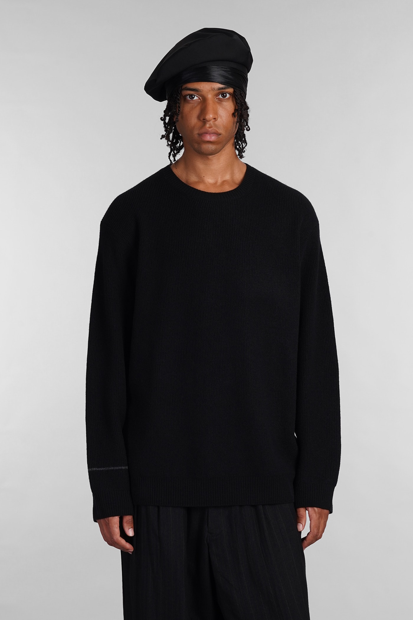 Shop Yohji Yamamoto Knitwear In Black Wool