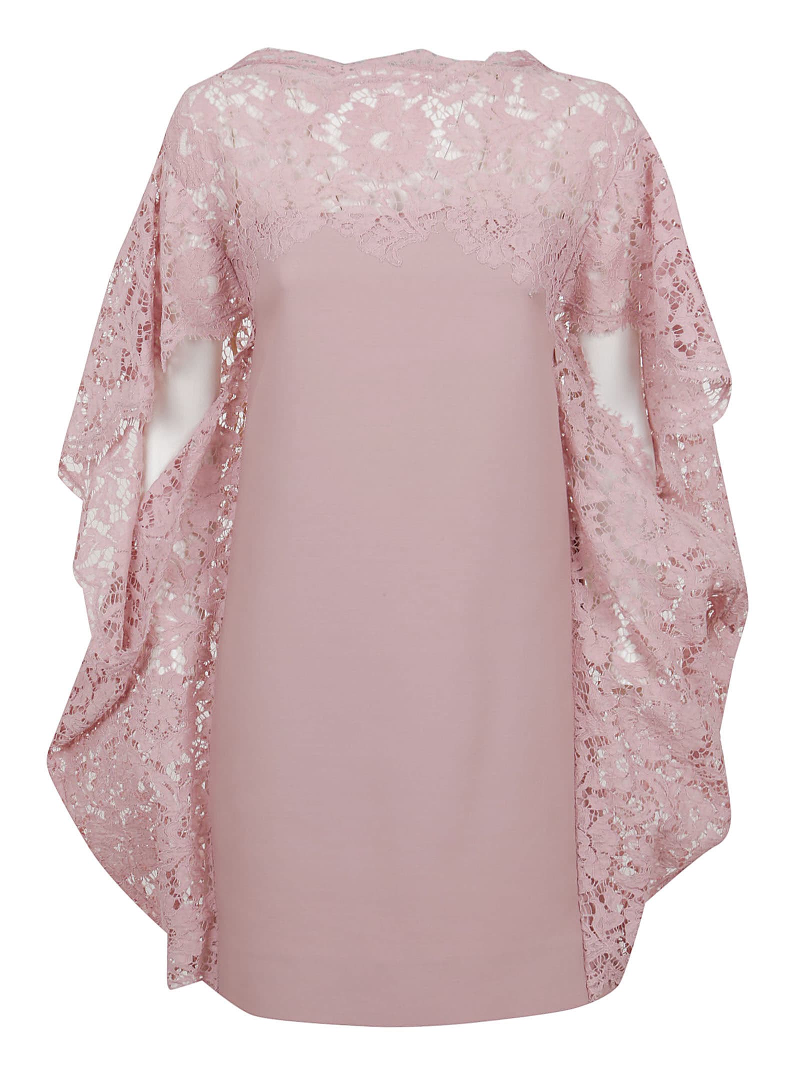 Valentino Lace Dress In Soft Pink