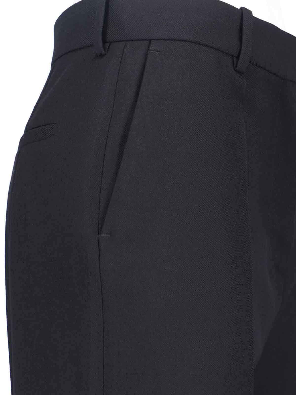 Calvin Klein Straight Leg Trousers With Belt Loops And Pockets In Black