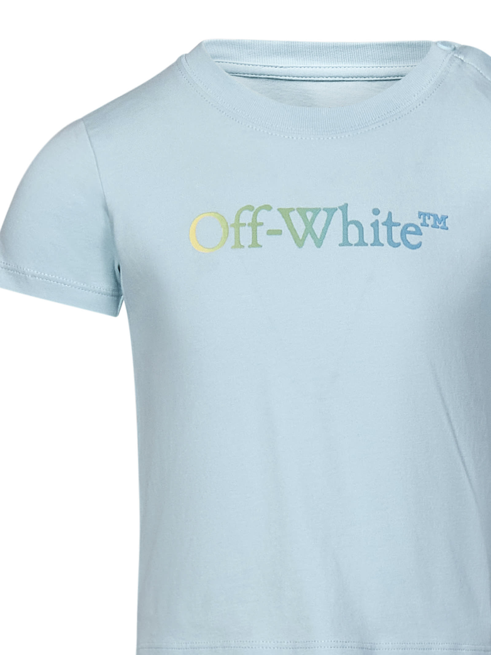 Shop Off-white Kids T-shirt In Clear Blue