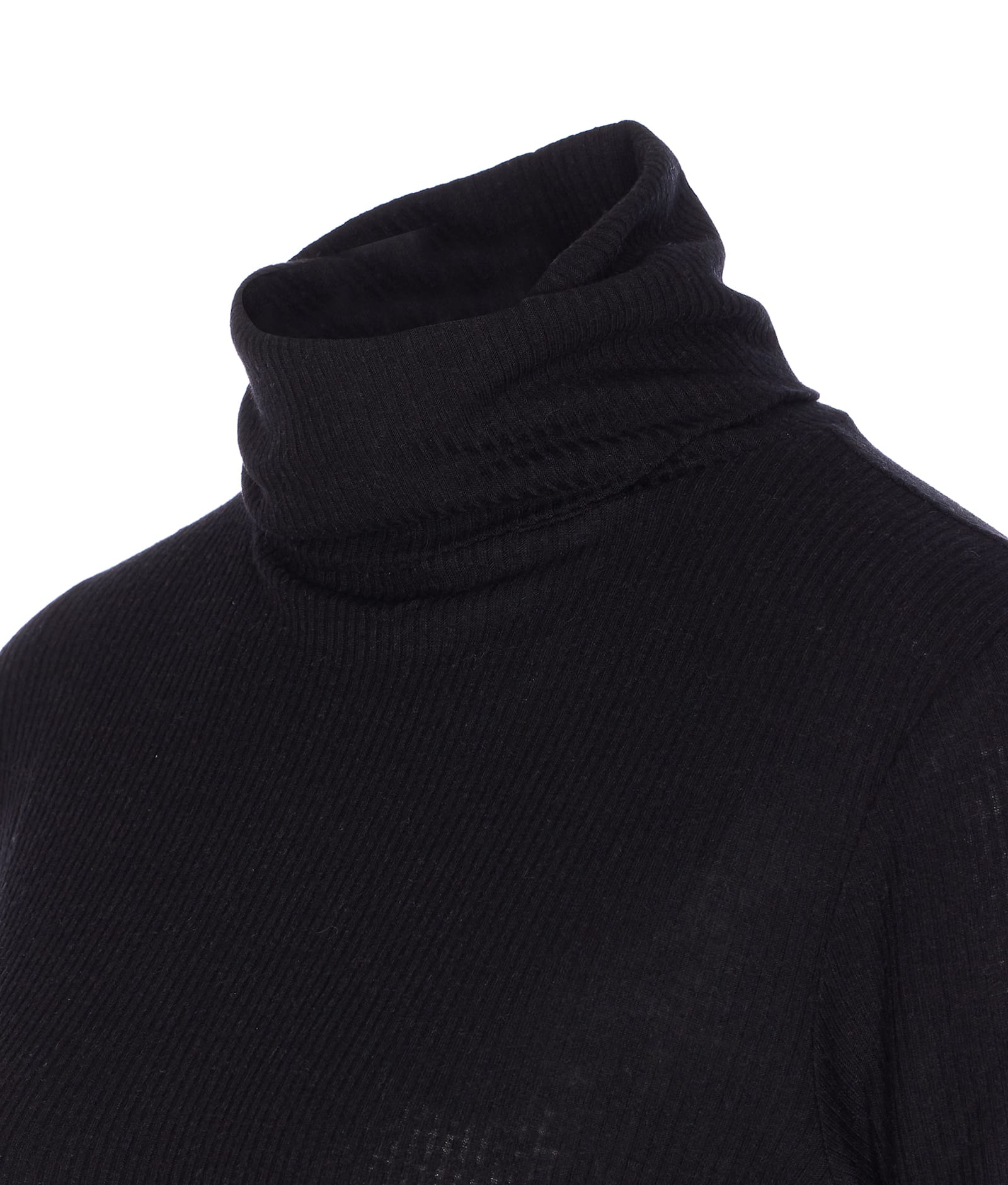 Loulou Studio Gallinara Long Sleeves Top In Black