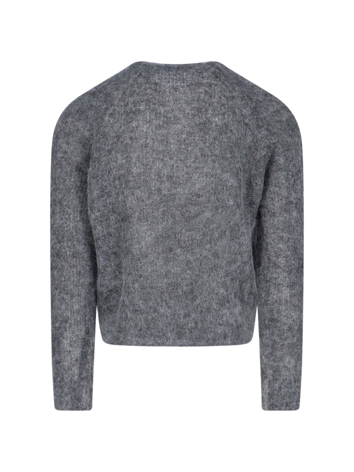 Tonywack Soft Textured Long Sleeve Crew Sweater In Gray