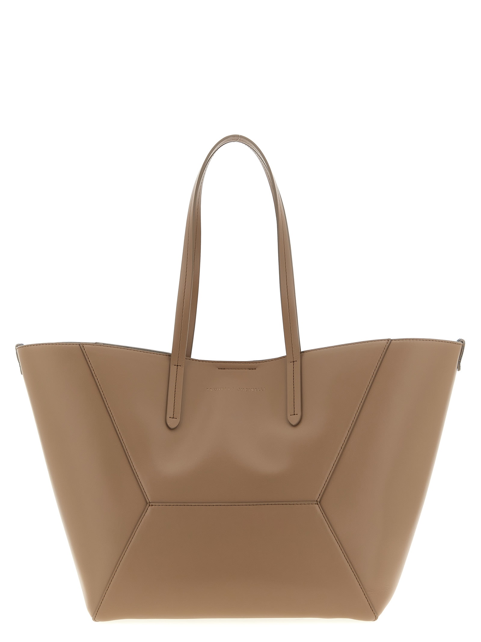 Brunello Cucinelli Bc Duo Large Shoulder Bag In Sand