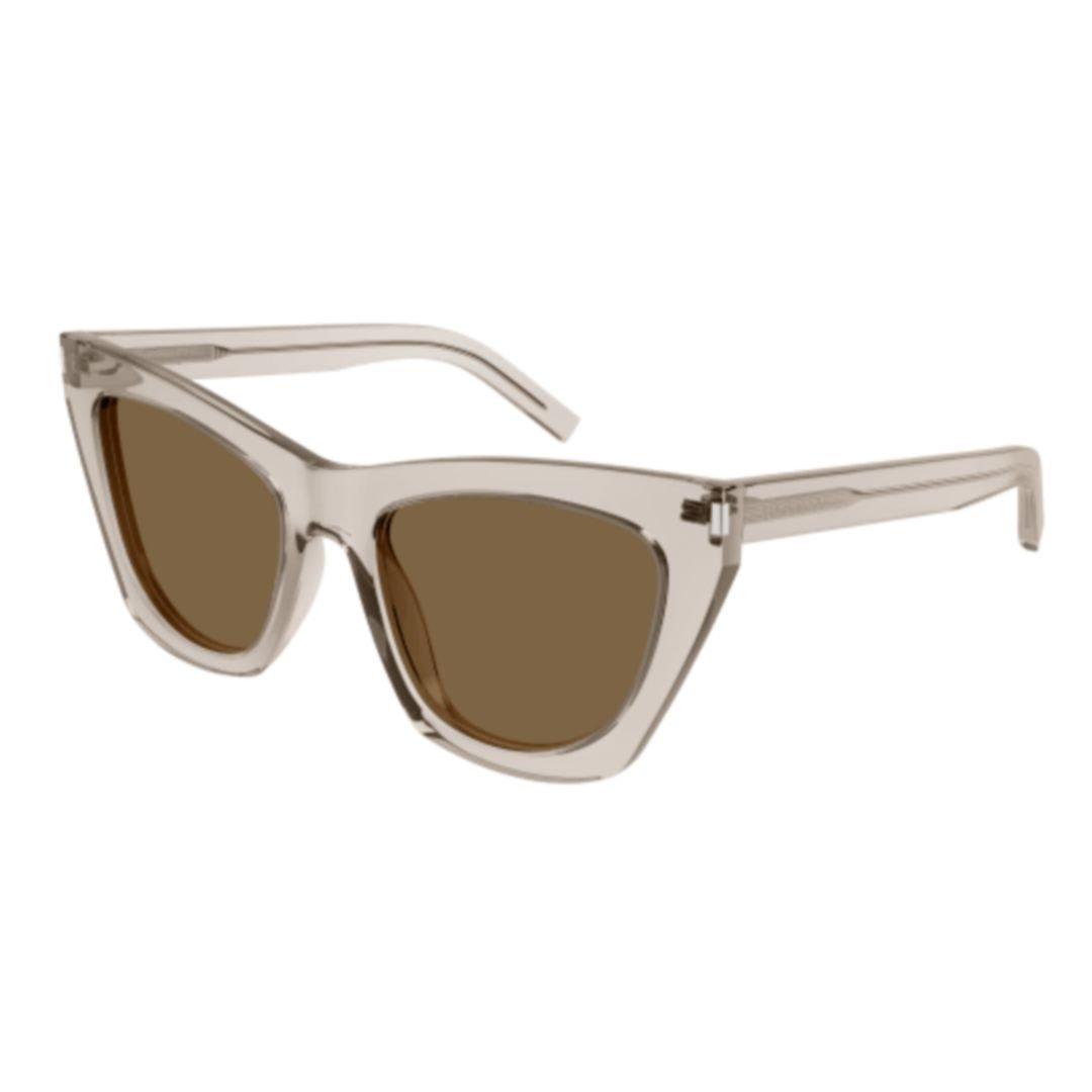 Saint Laurent Kate Cat-eye Frame Sunglasses In Beige-beige-brown
