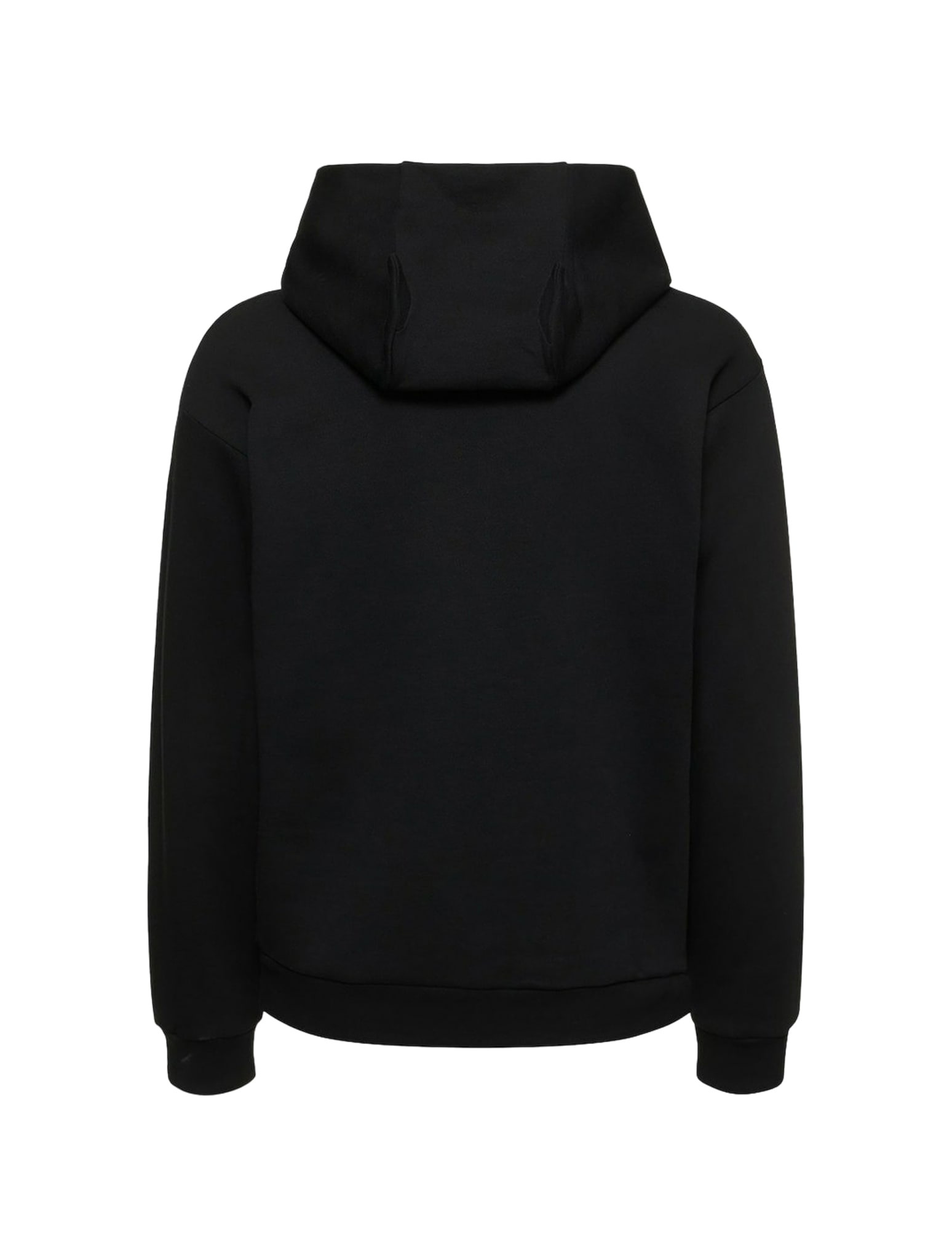 Shop Coperni Horn Hooded Dress In Blk Black