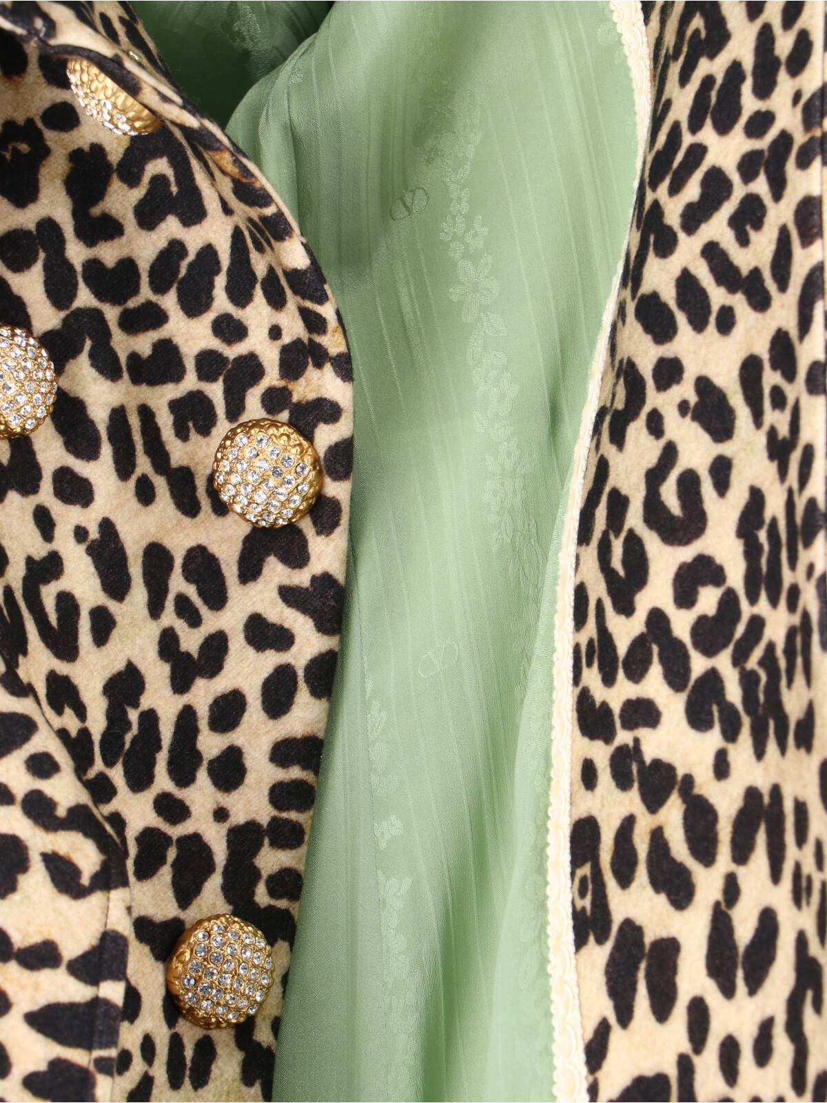 Valentino Animal Print Long Jacket With Belted Waist In Multi
