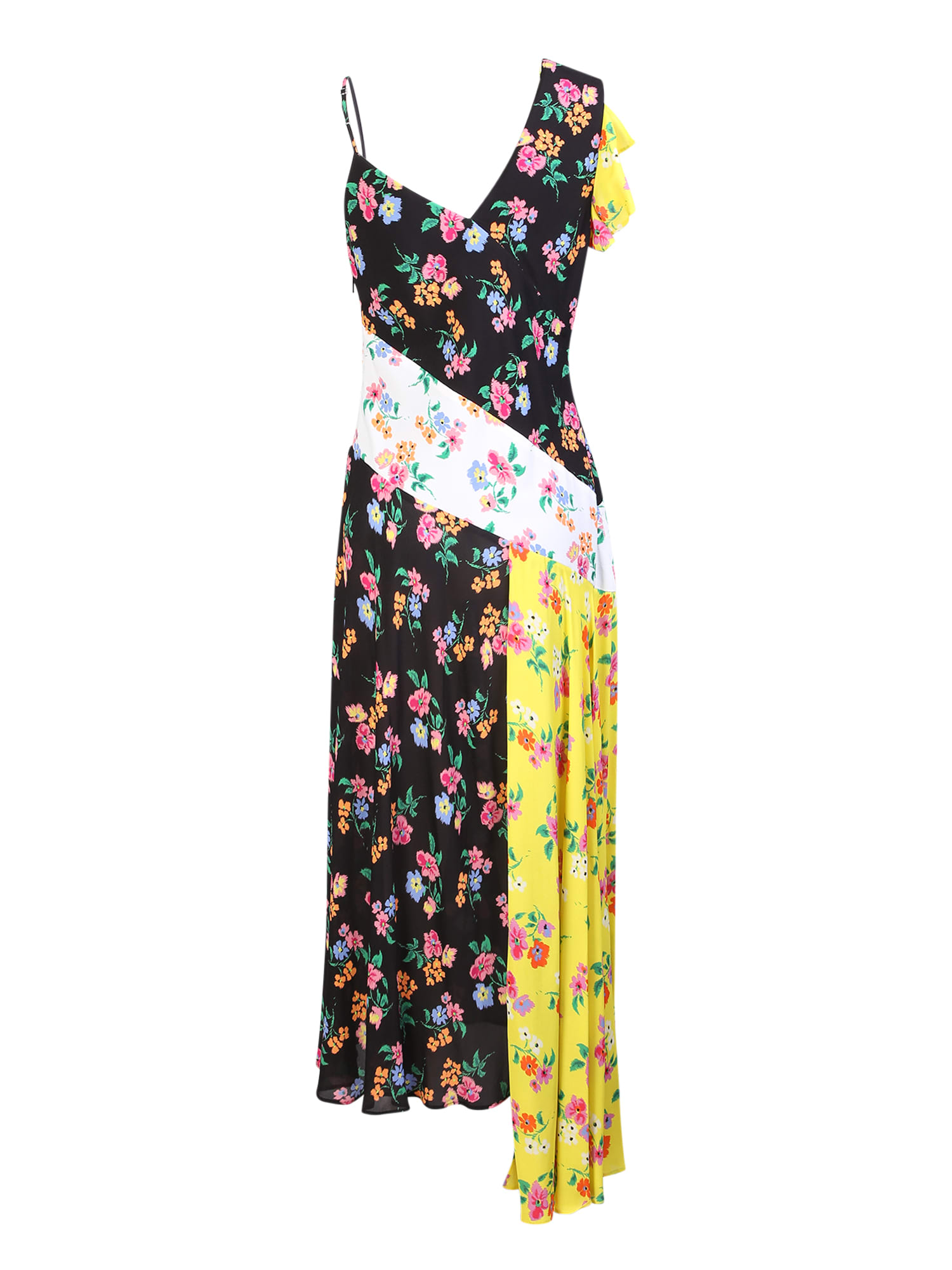 Shop Msgm All-over Print Multicolor Dress In Black