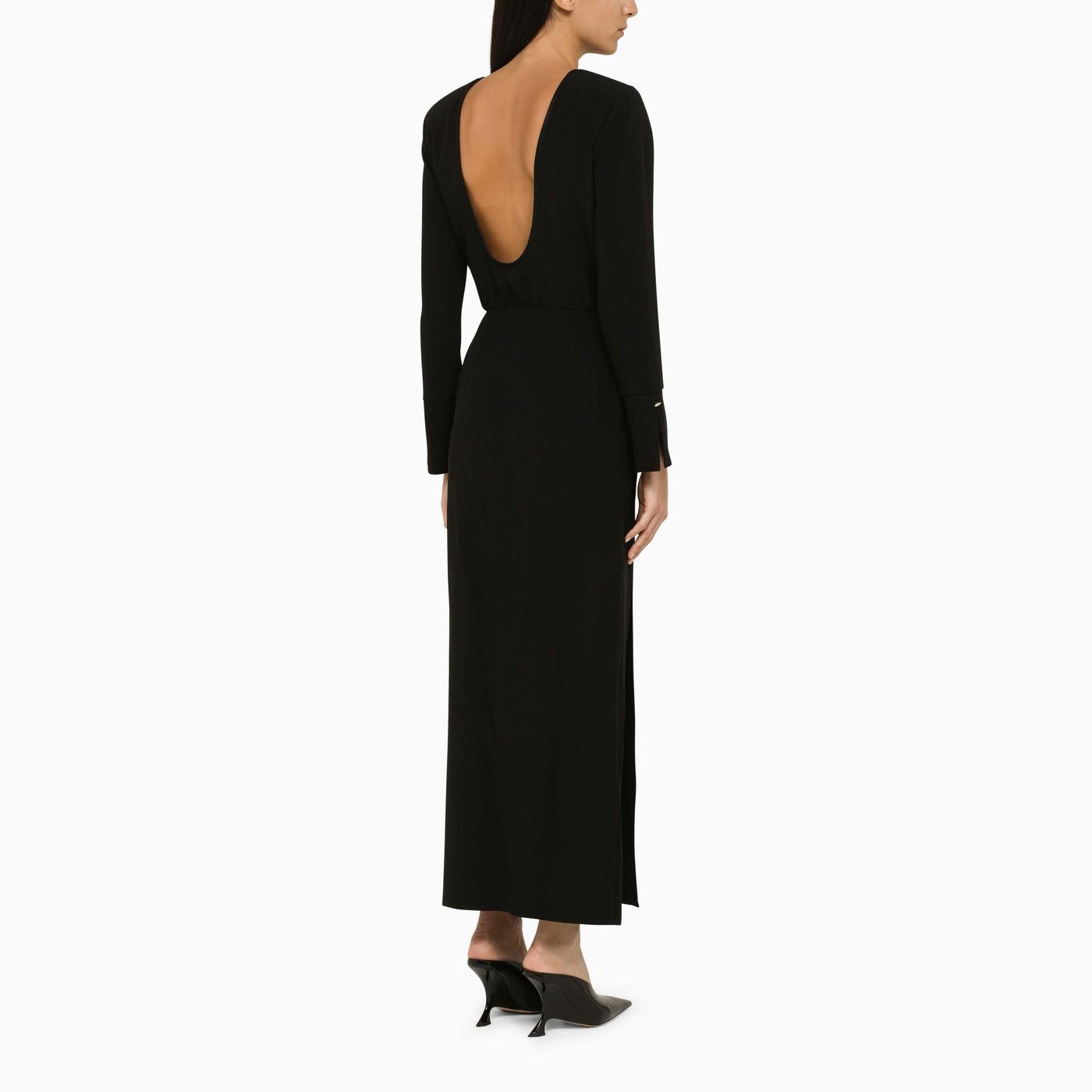 Shop Federica Tosi Black Dress With Slit