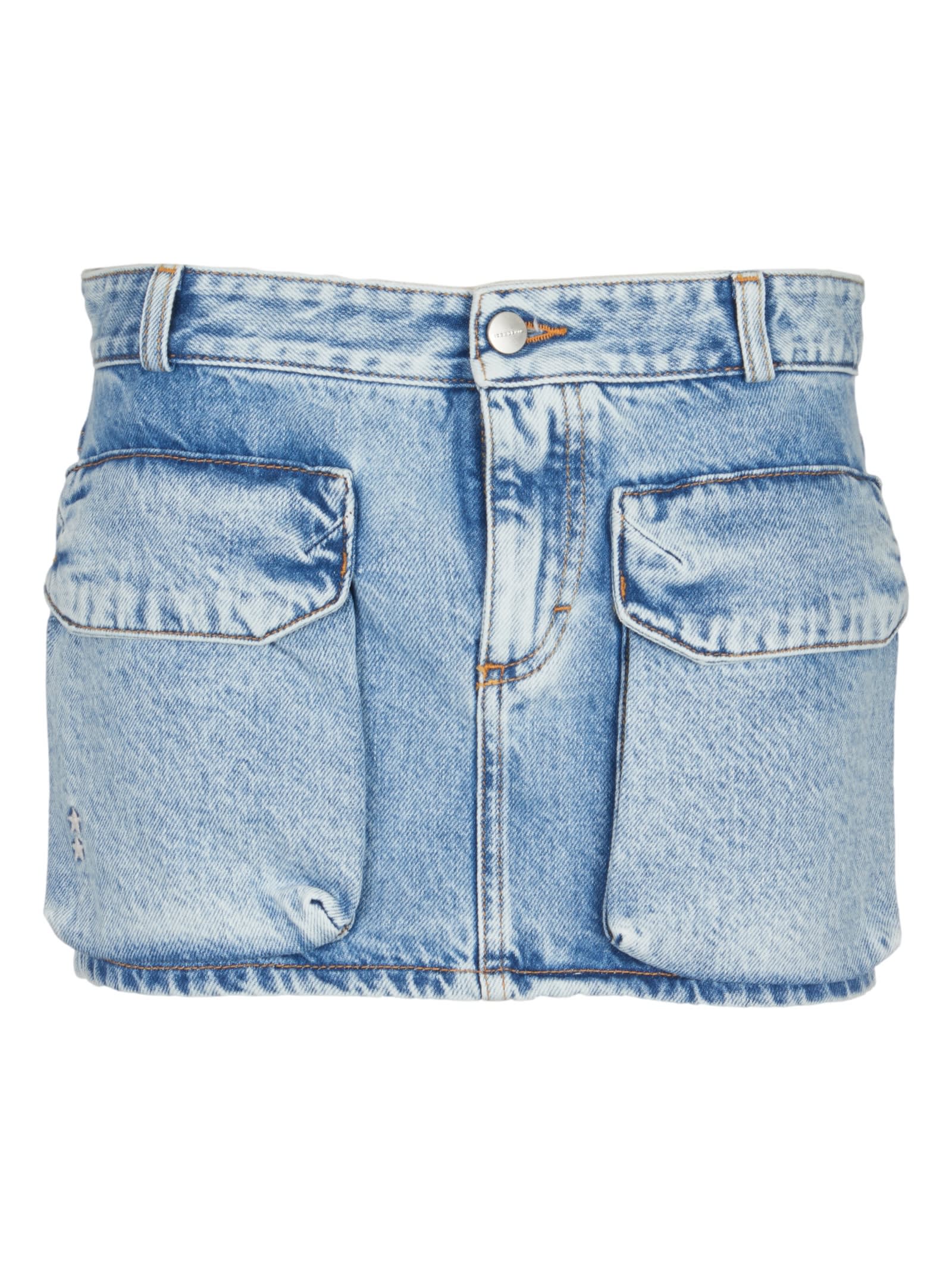 Multi-pocket Denim Skirt