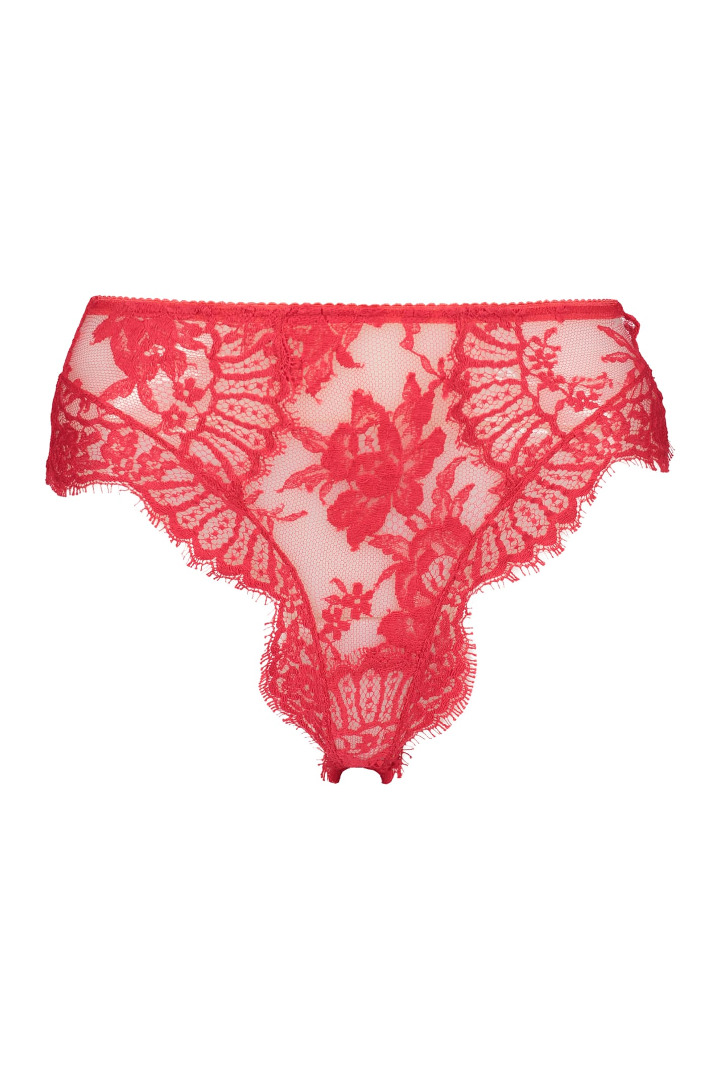 Shop Dolce & Gabbana Lace Panties In Red