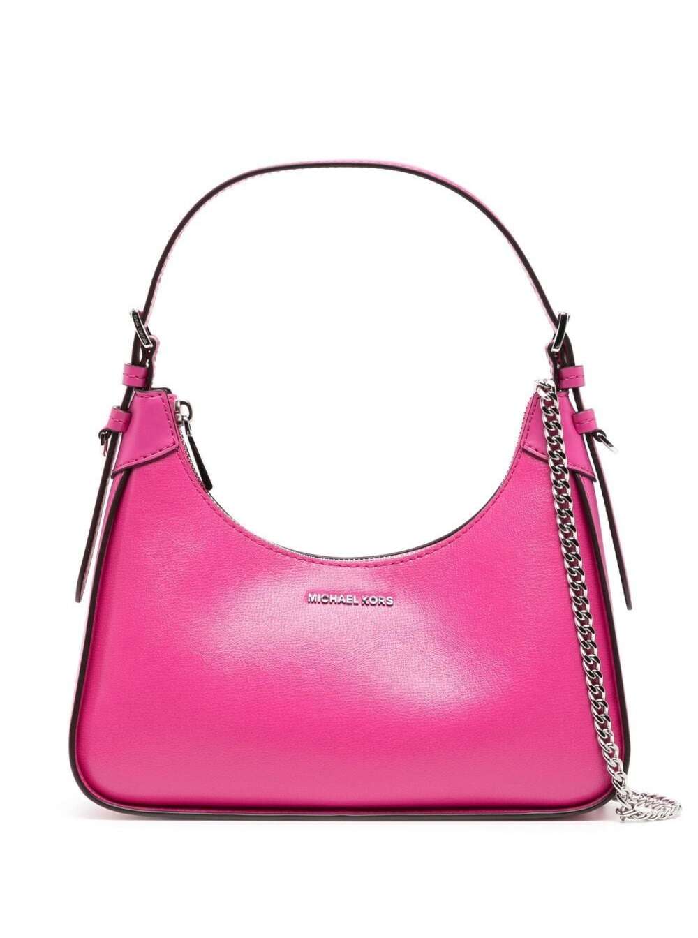 Shop Michael Michael Kors Fuchsia Pink Wilma Shoulder Bag In Leather Woman