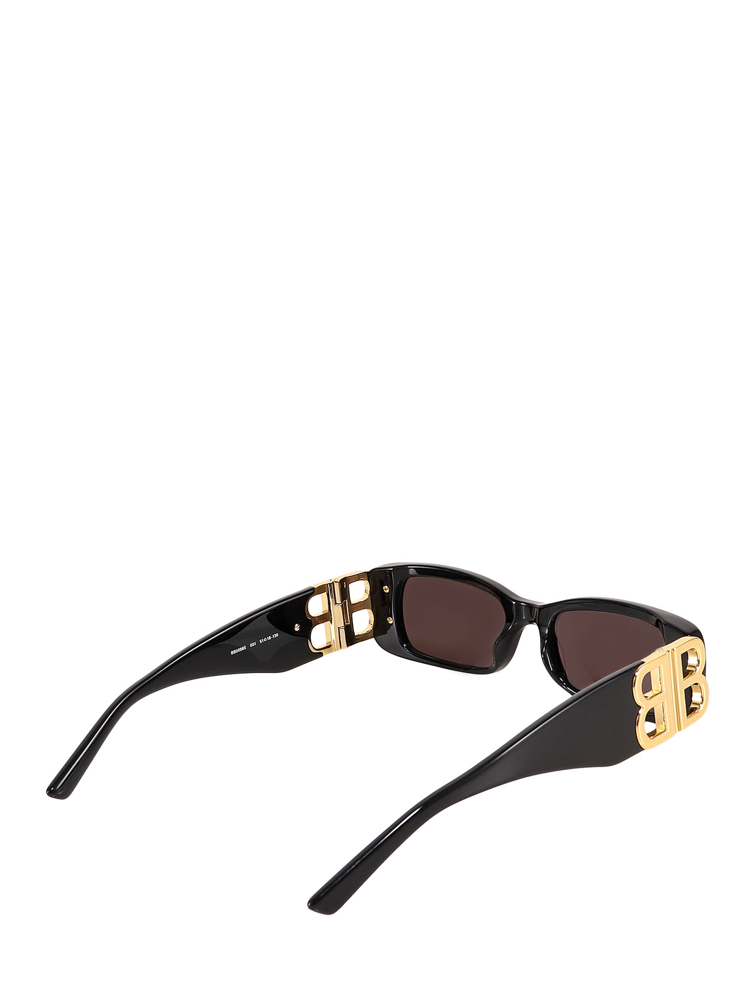 Shop Balenciaga Dynasty Rectangle Sunglasses In Black