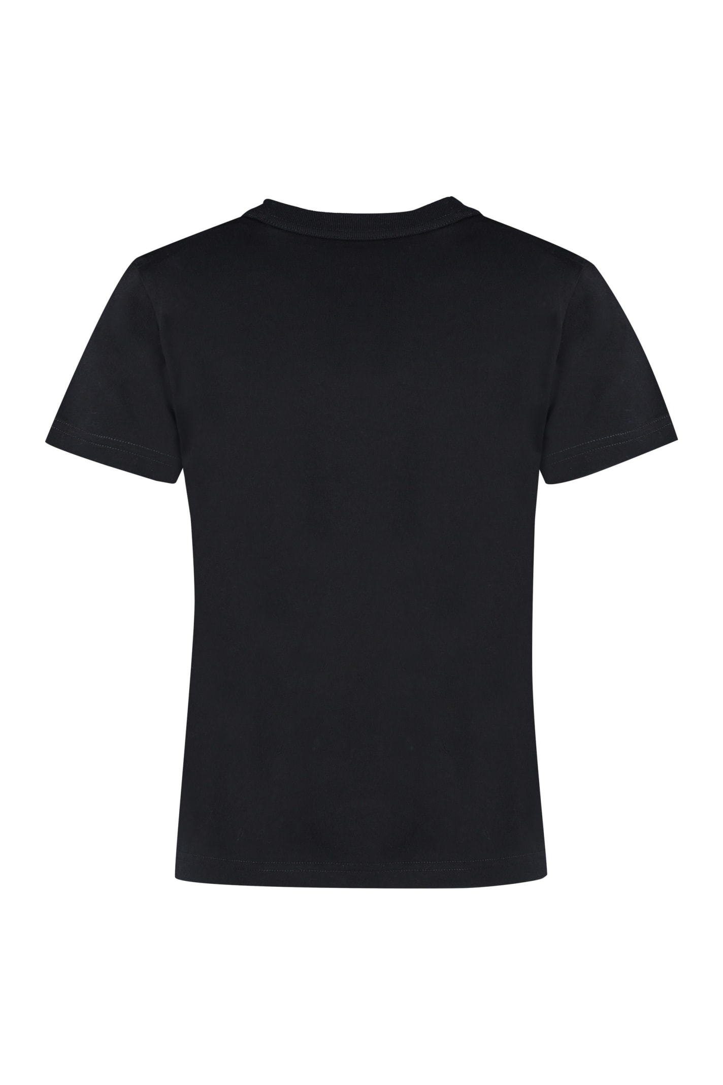 Shop Alexander Wang Logo Cotton T-shirt In Black