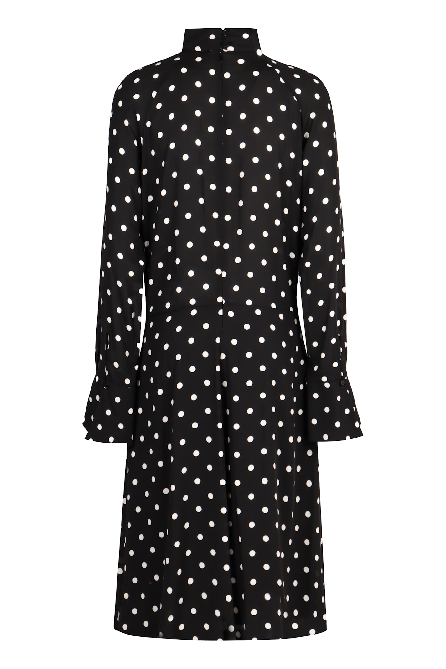 Shop Nina Ricci Printed Silk Dress In Black