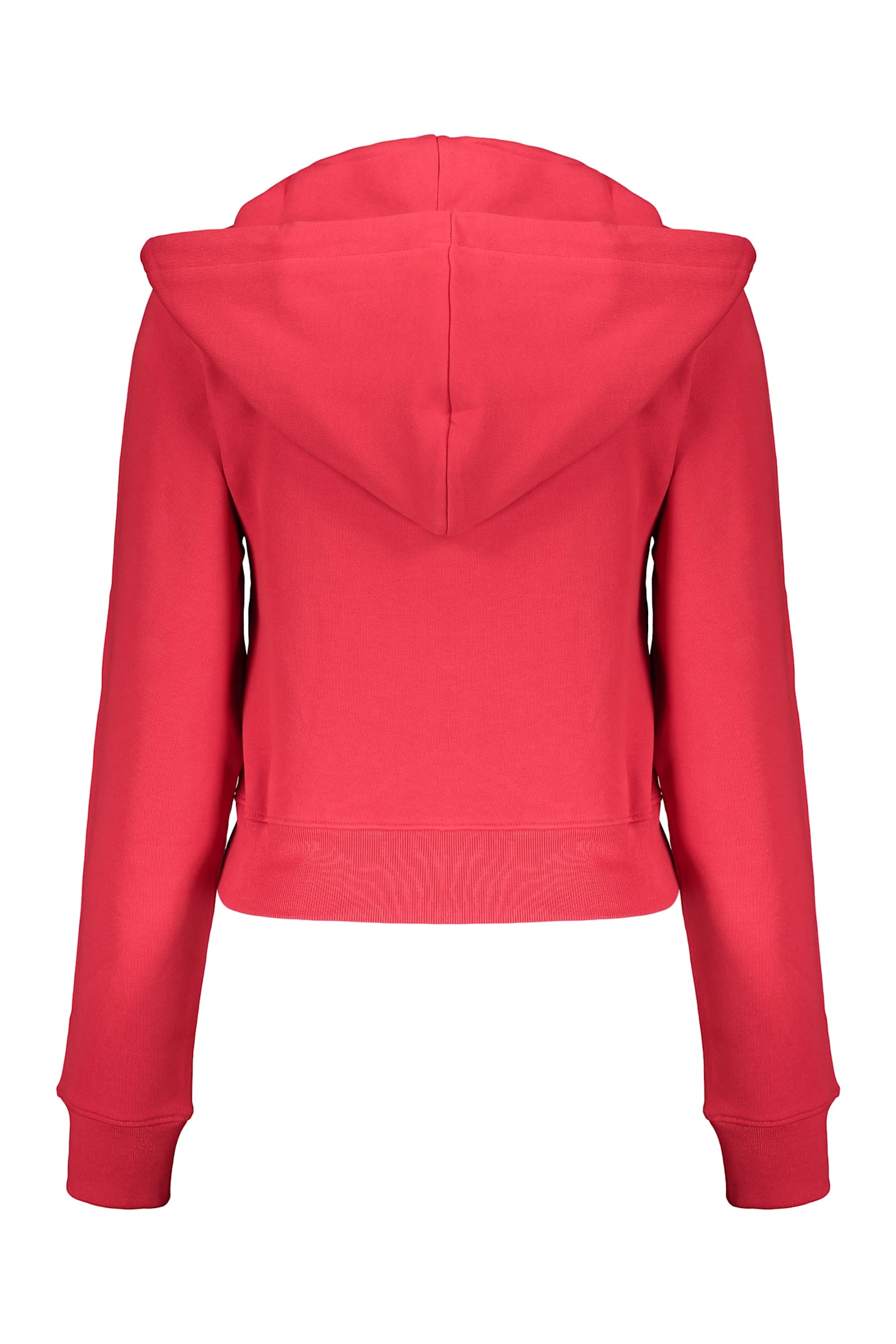 Moschino Cotton Zip-up Hoodie In Red