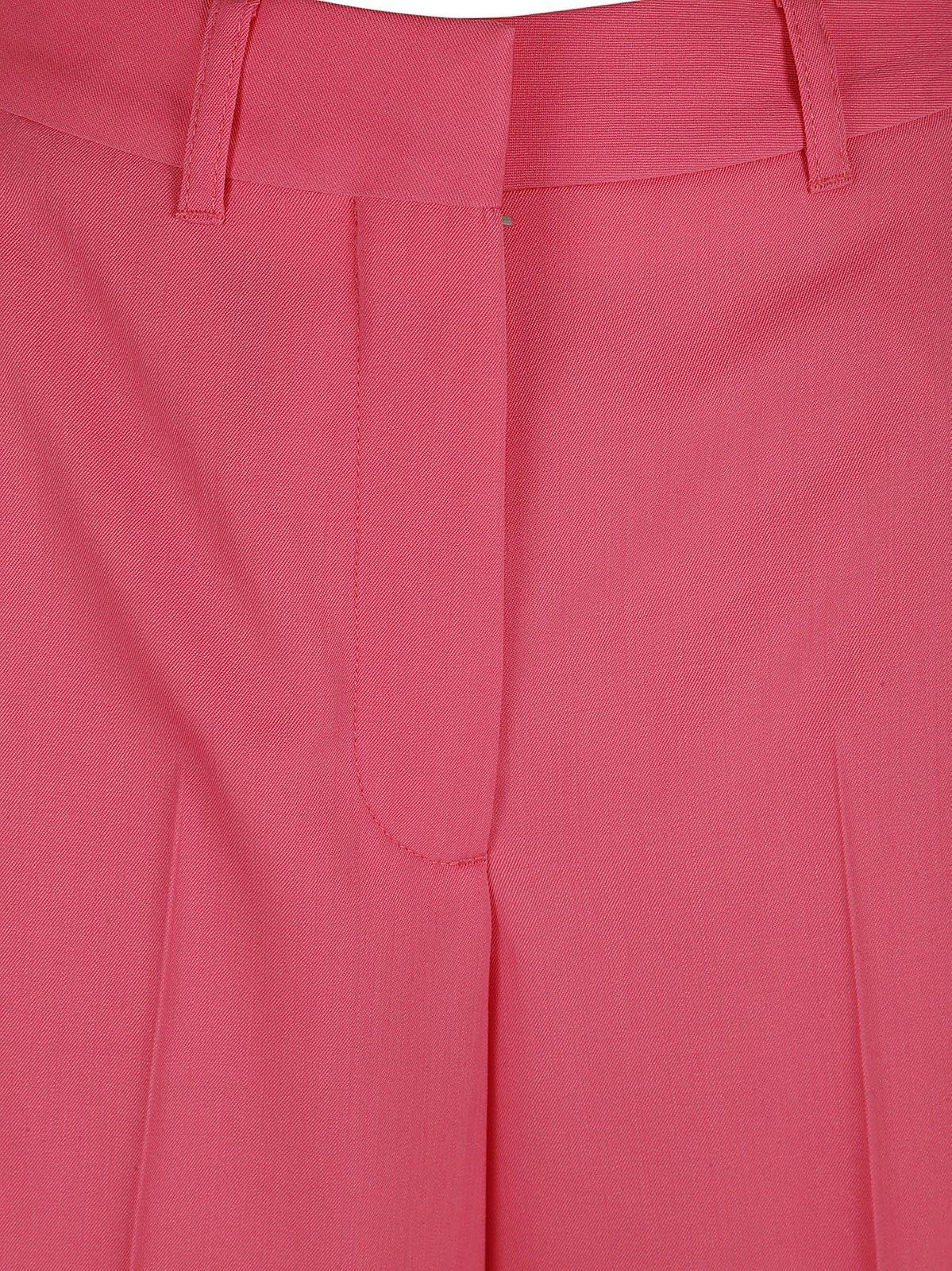 Stella Mccartney Straight Leg Pleated Trousers In Watermelon