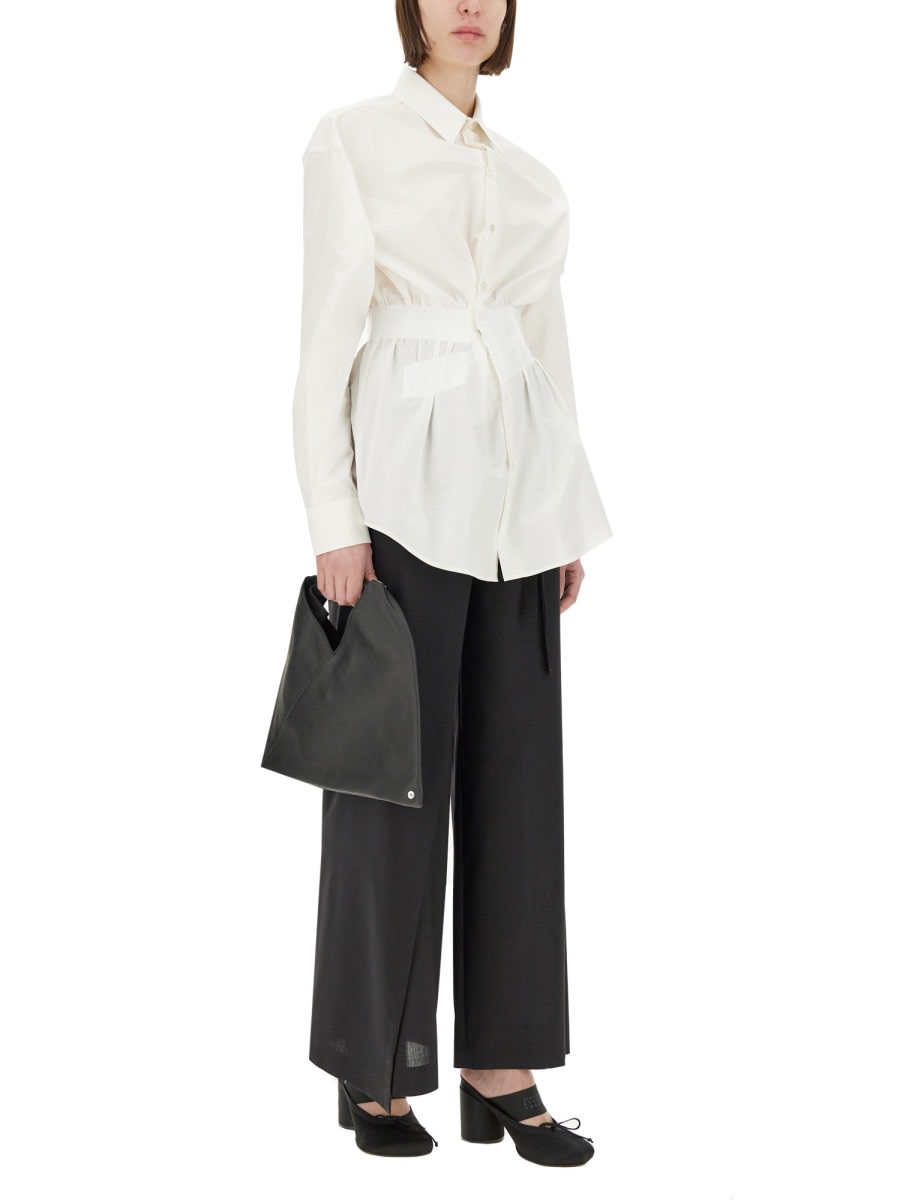 Shop Mm6 Maison Margiela Virgin Wool Pants In Black