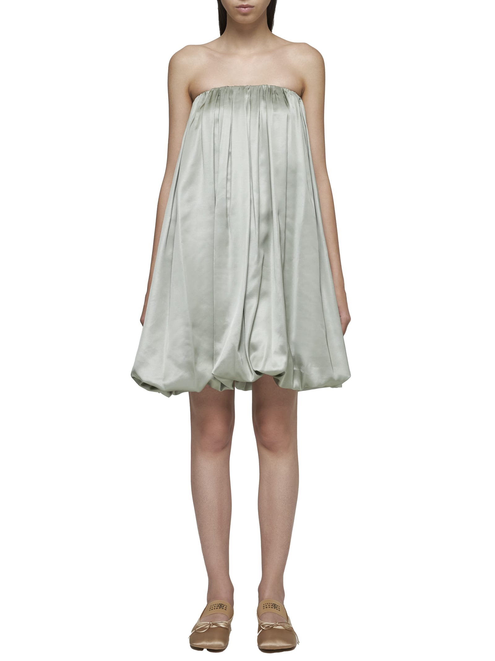 Shop Mm6 Maison Margiela Dress In Iguana