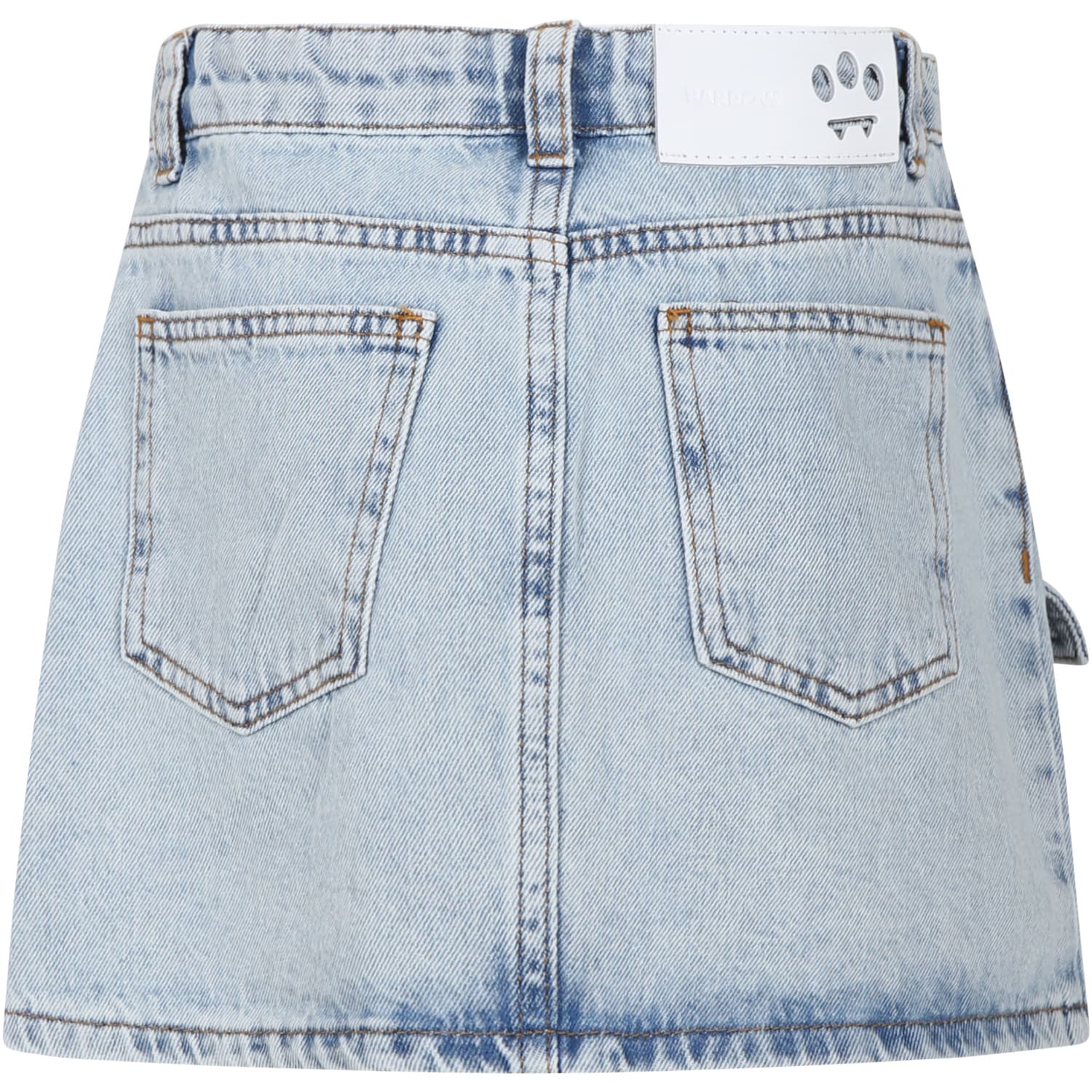 Shop Barrow Blue Skirt For Girl With Smiley In Denim