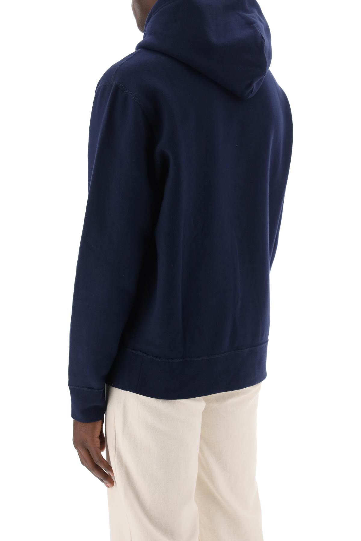 Shop Polo Ralph Lauren Hoodie In Fleece-back Cotton In Cruise Navy (blue)