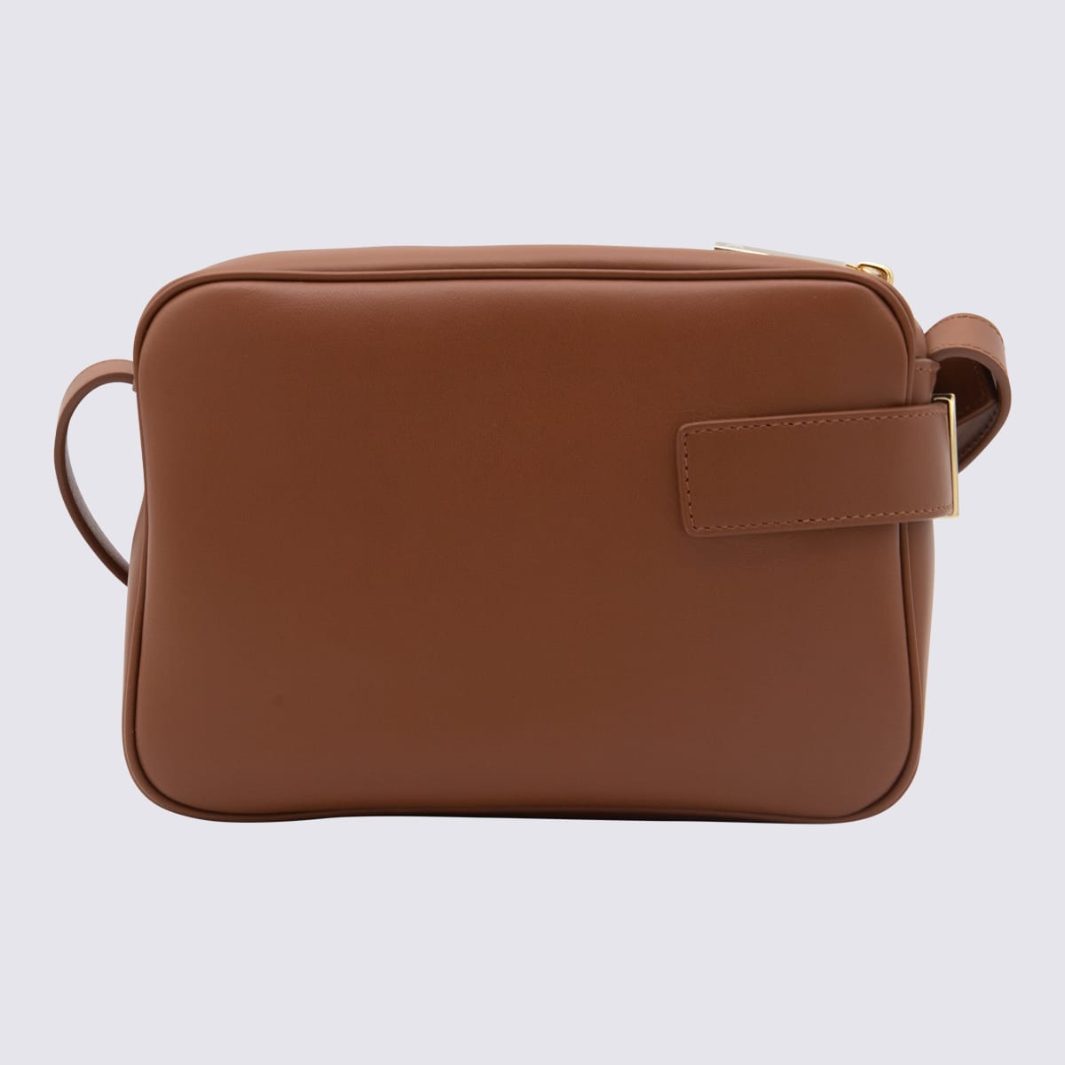 Shop Ferragamo Brown Leather Camera Case S Crossbody Bag In New Cognac