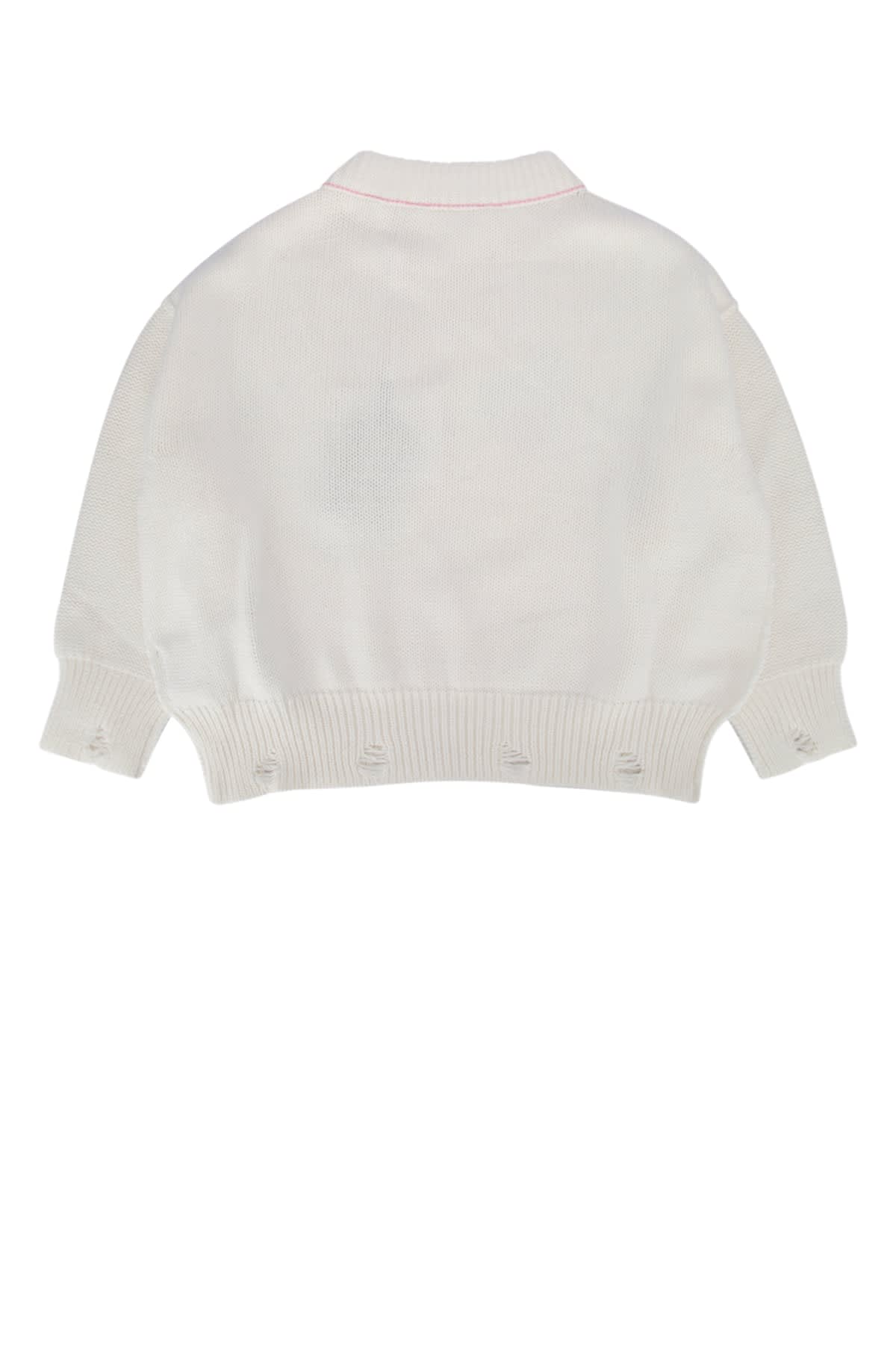 Palm Angels Kids' Maglieria In Offwhite