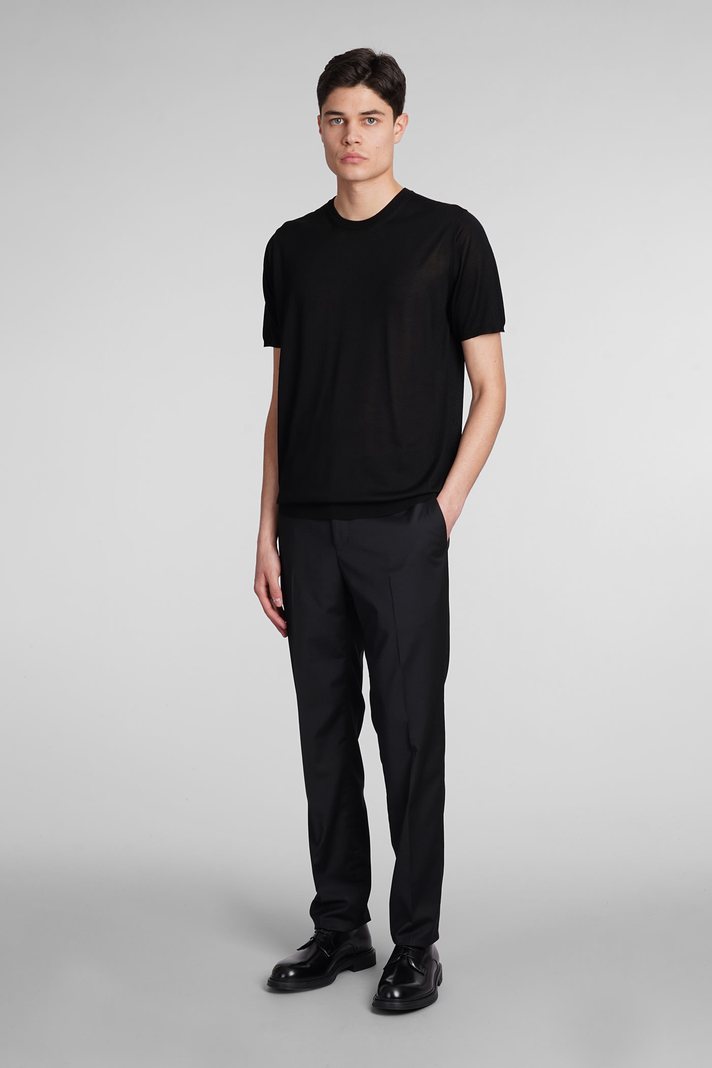 Shop Pt01 Pants In Black Polyester