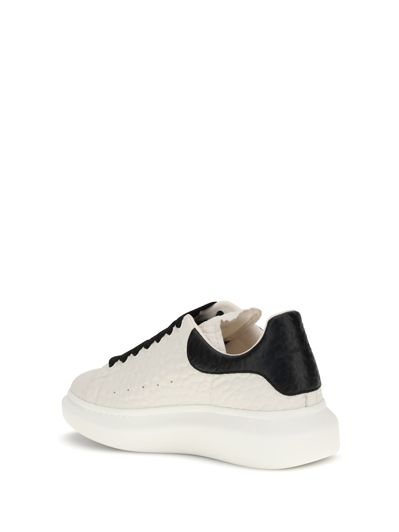 Alexander Mcqueen Leather Sneakers With Contrasting Heel Tab