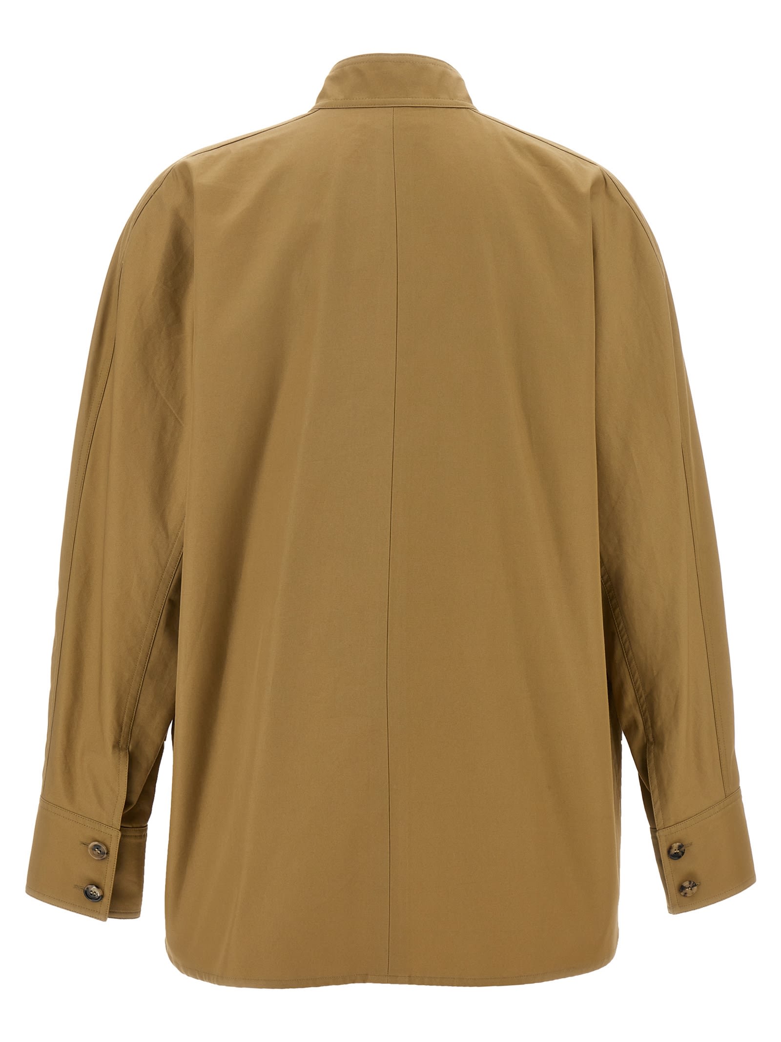 Shop Saint Laurent Saharienne Shirt In Beige