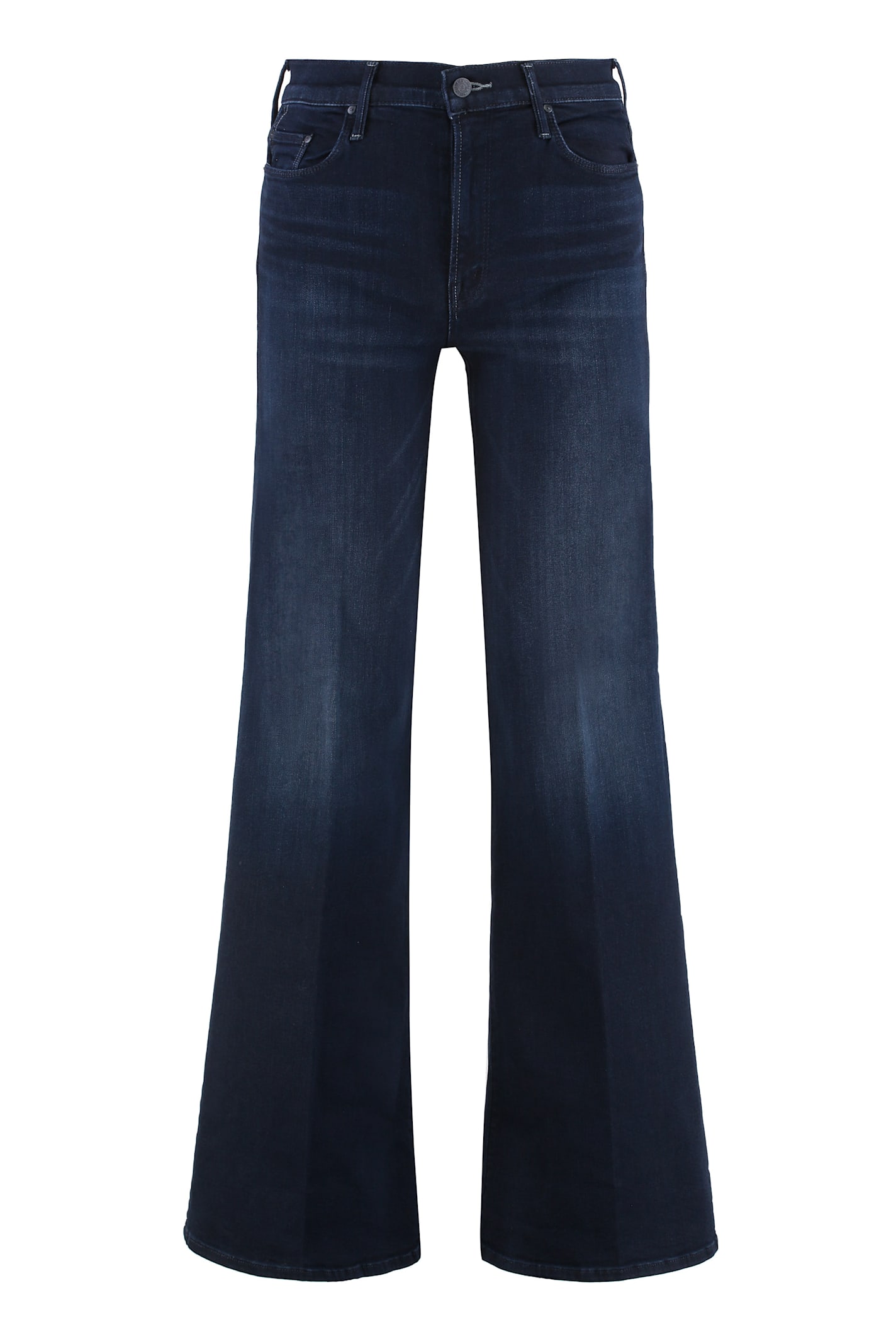 Mother The Twister Sneak High-rise Flared Jeans In Blue