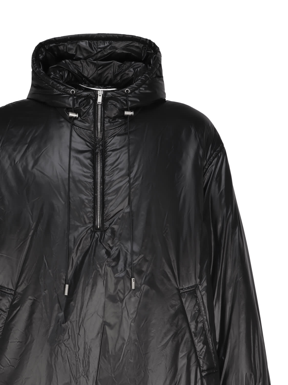 Shop Saint Laurent Cassandre Windbreaker In Nylon In Black