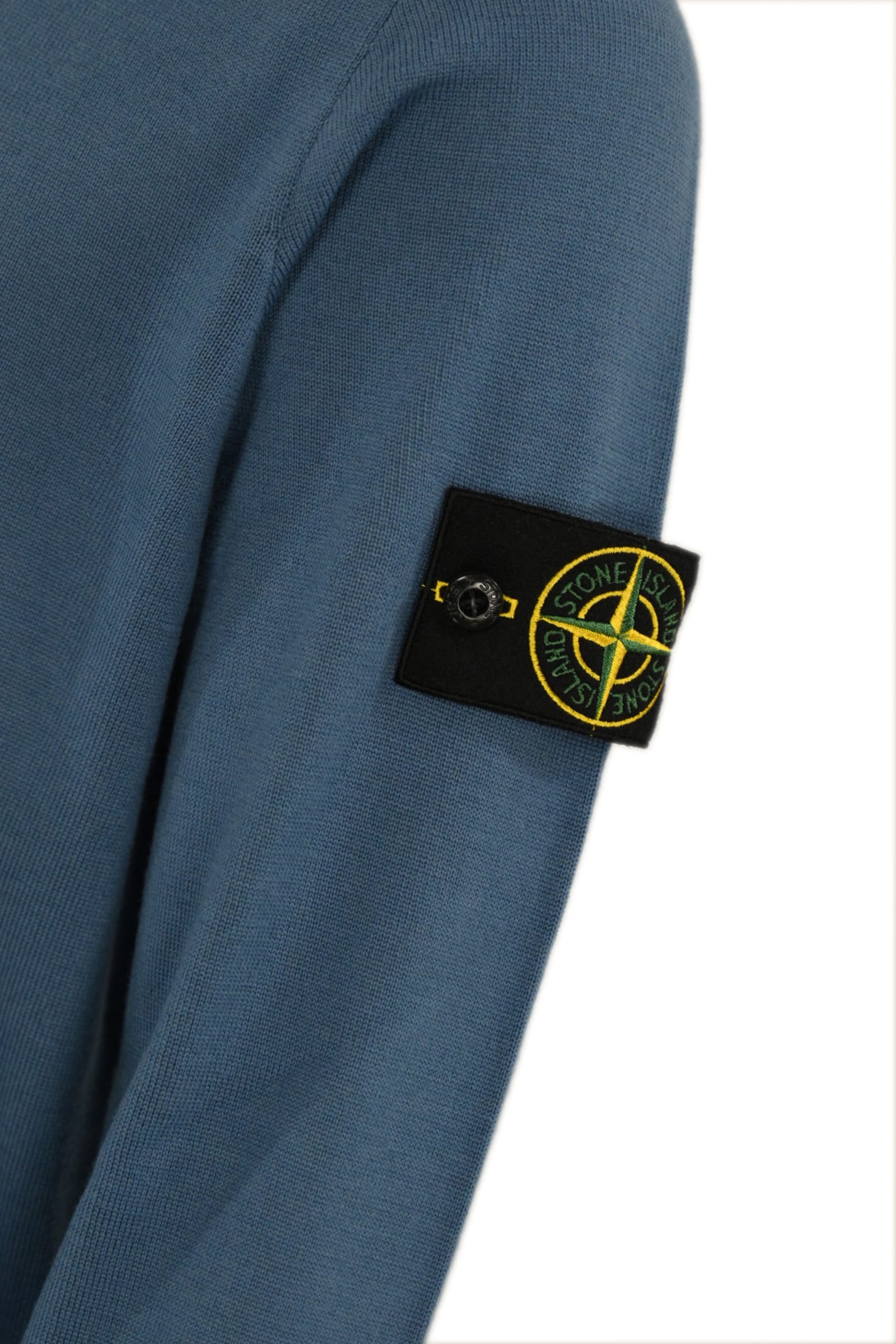 Shop Stone Island 510c4 Wool Sweater In Dark Blue