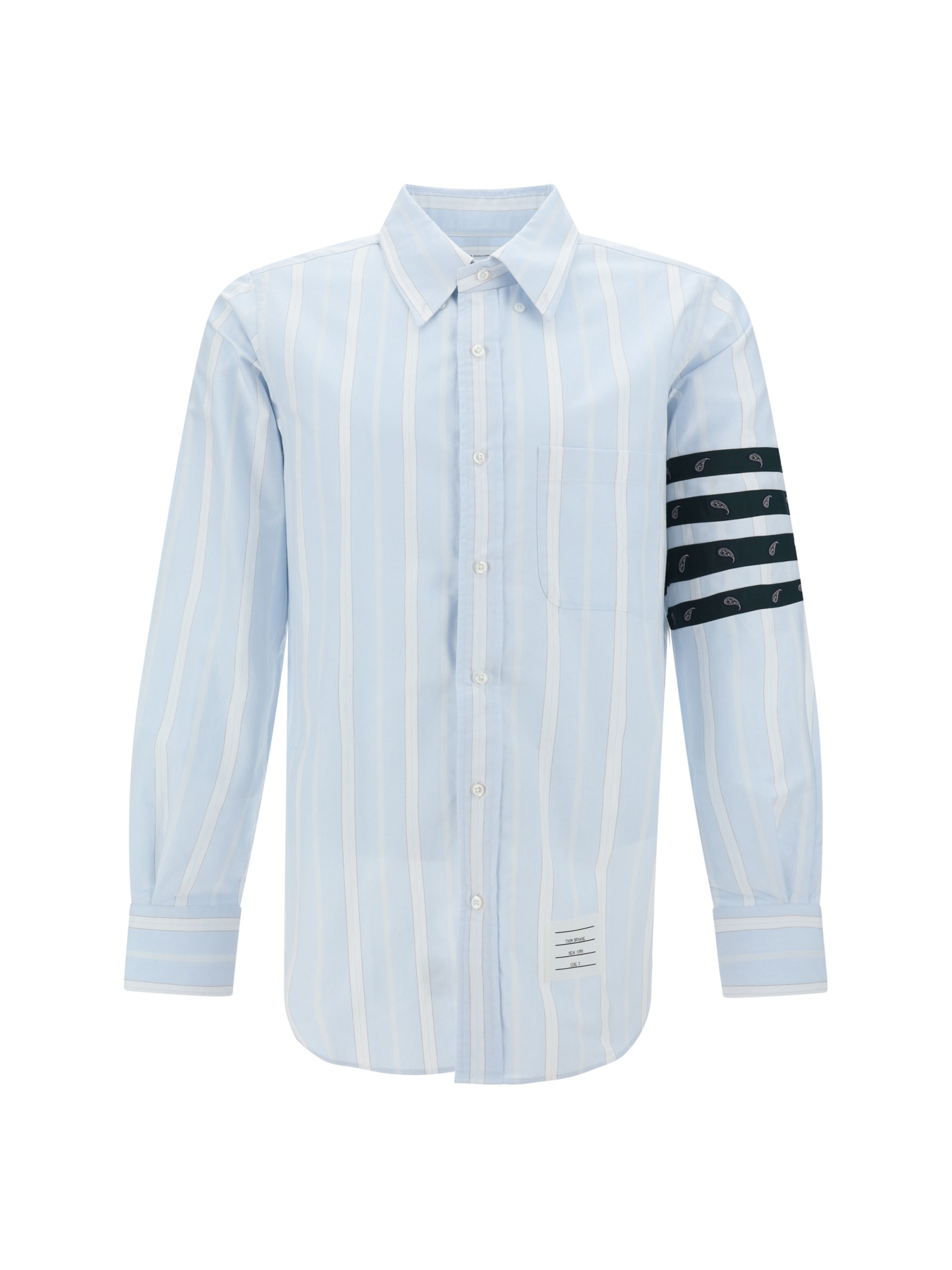 Shop Thom Browne Shirt In Light Blu