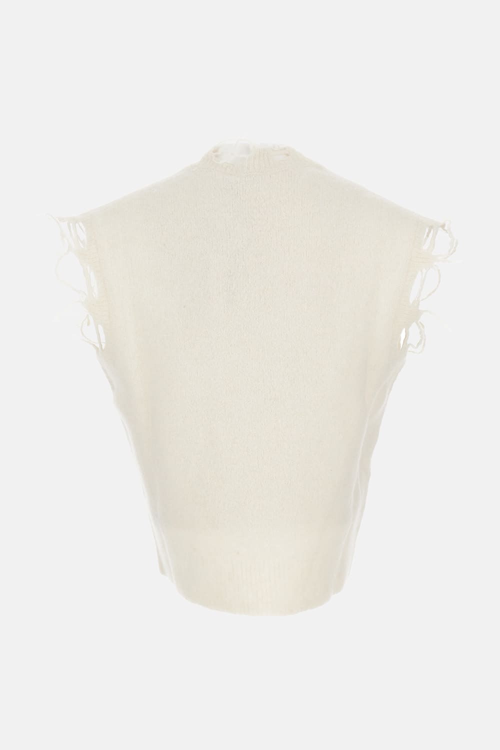 Haikure Sleeveless Knitted Top In White
