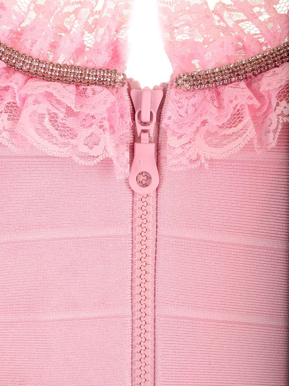 Self-portrait X Christopher Kane Embellished Lace-trimmed Mini Dress In Multi