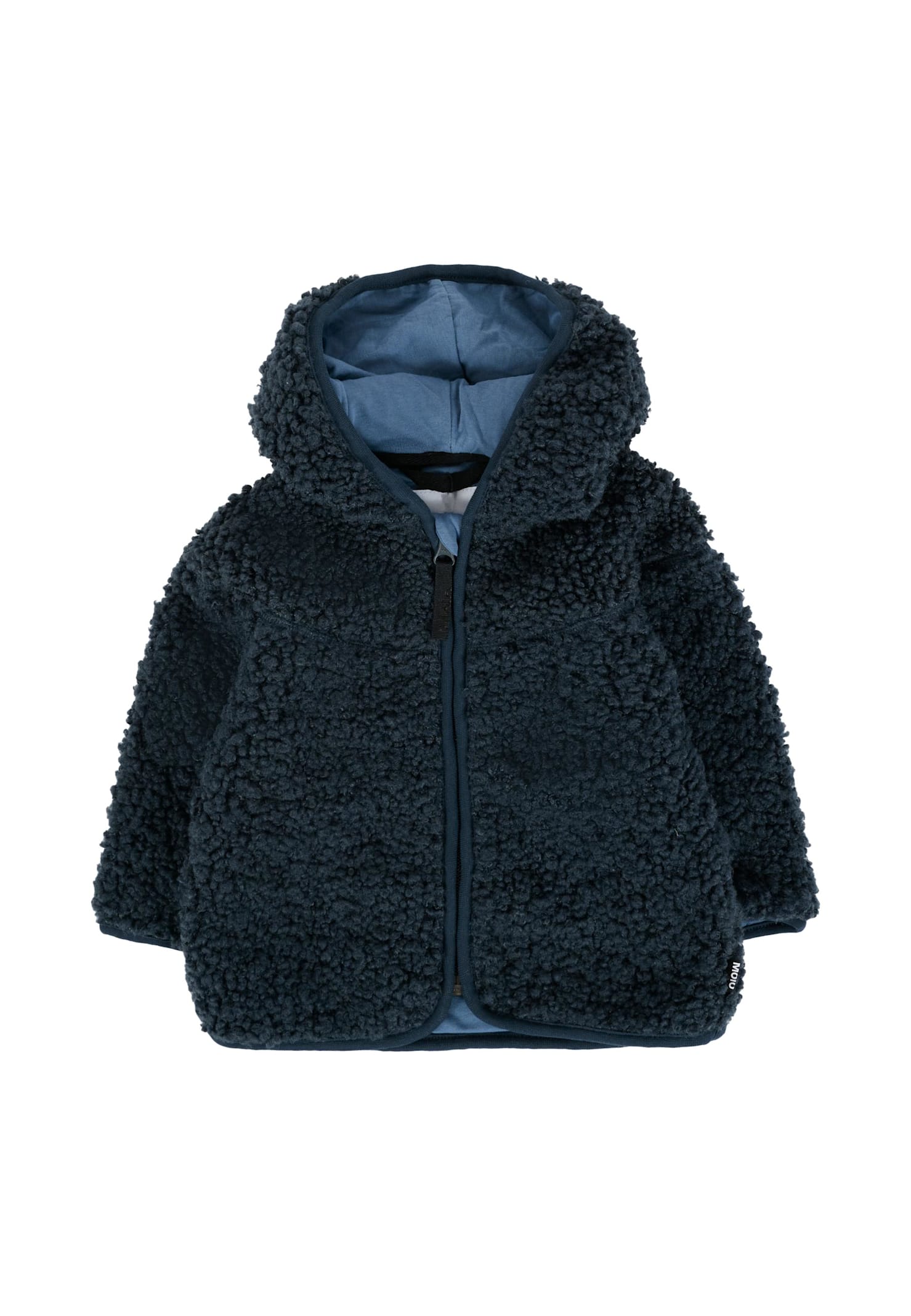 Molo Blue Coat For Babykids With Ears In Blue