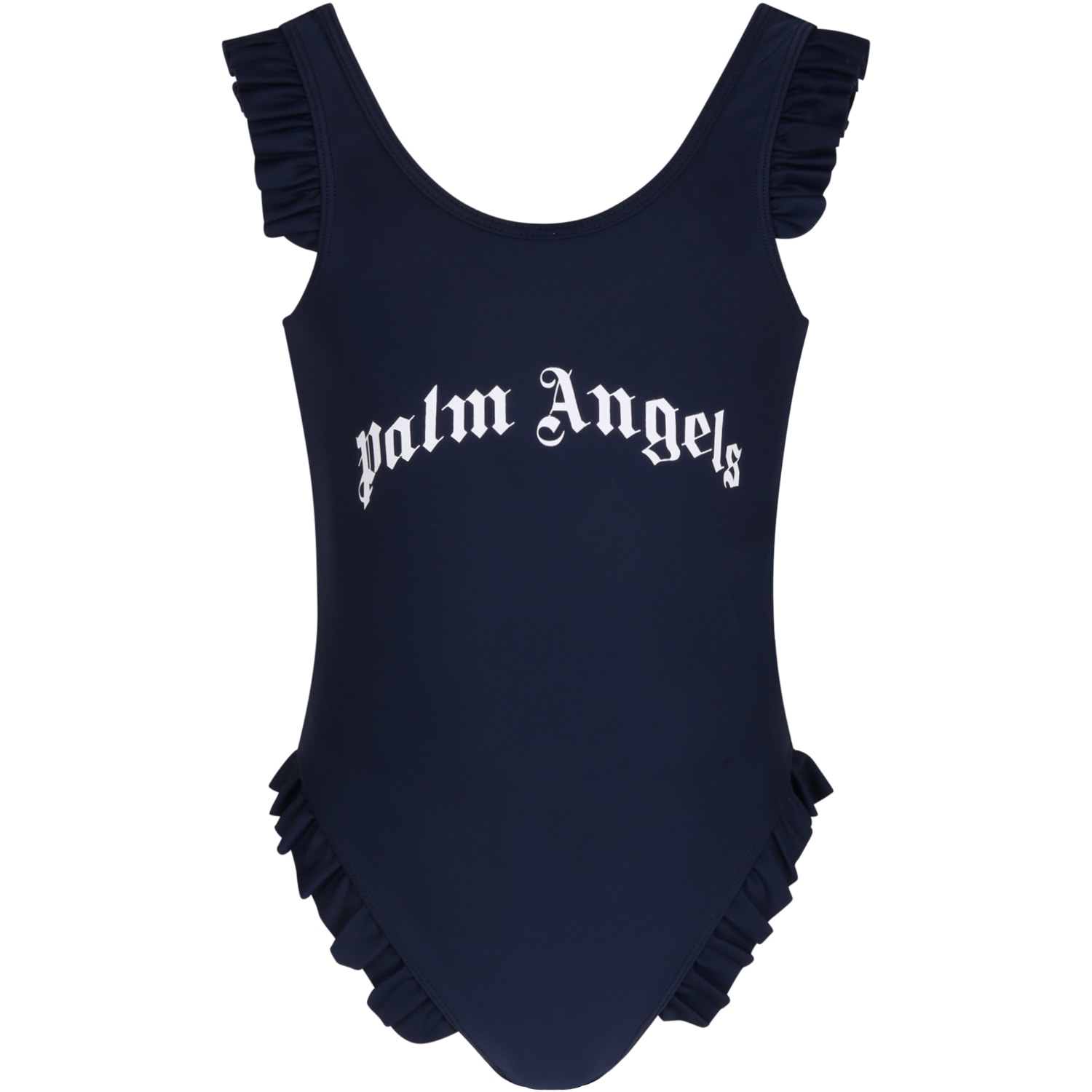 Palm Angels Blue Swimsuit For Girl