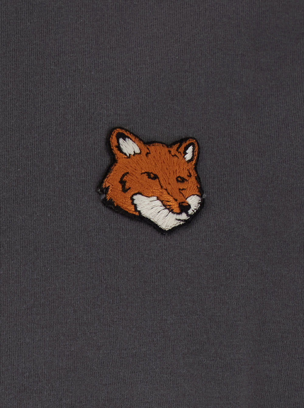 Maison Kitsuné Fox Head Regular Fit Cotton T-shirt In Gray