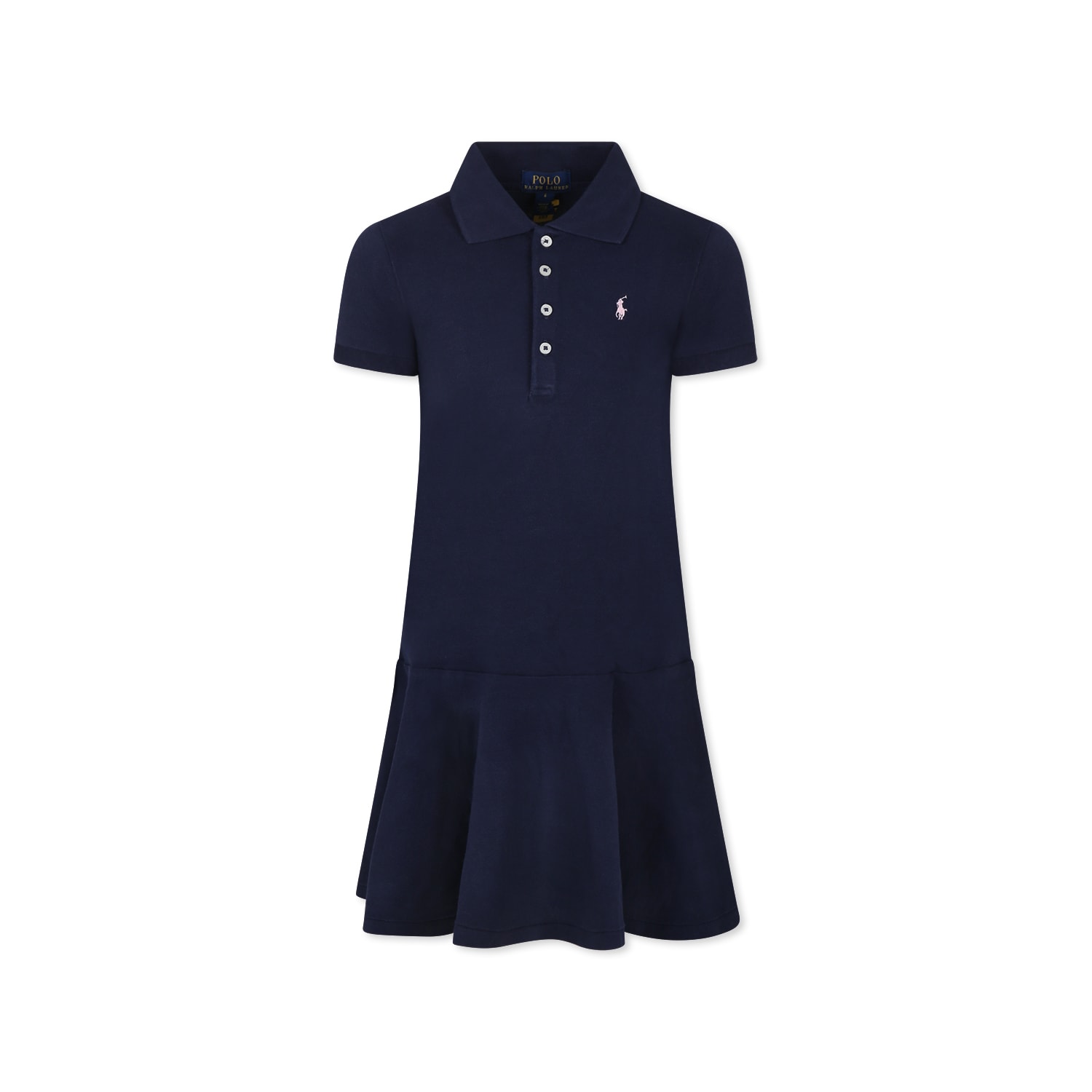 Polo Ralph Lauren Blue Dress For Girl With Horse In Blue