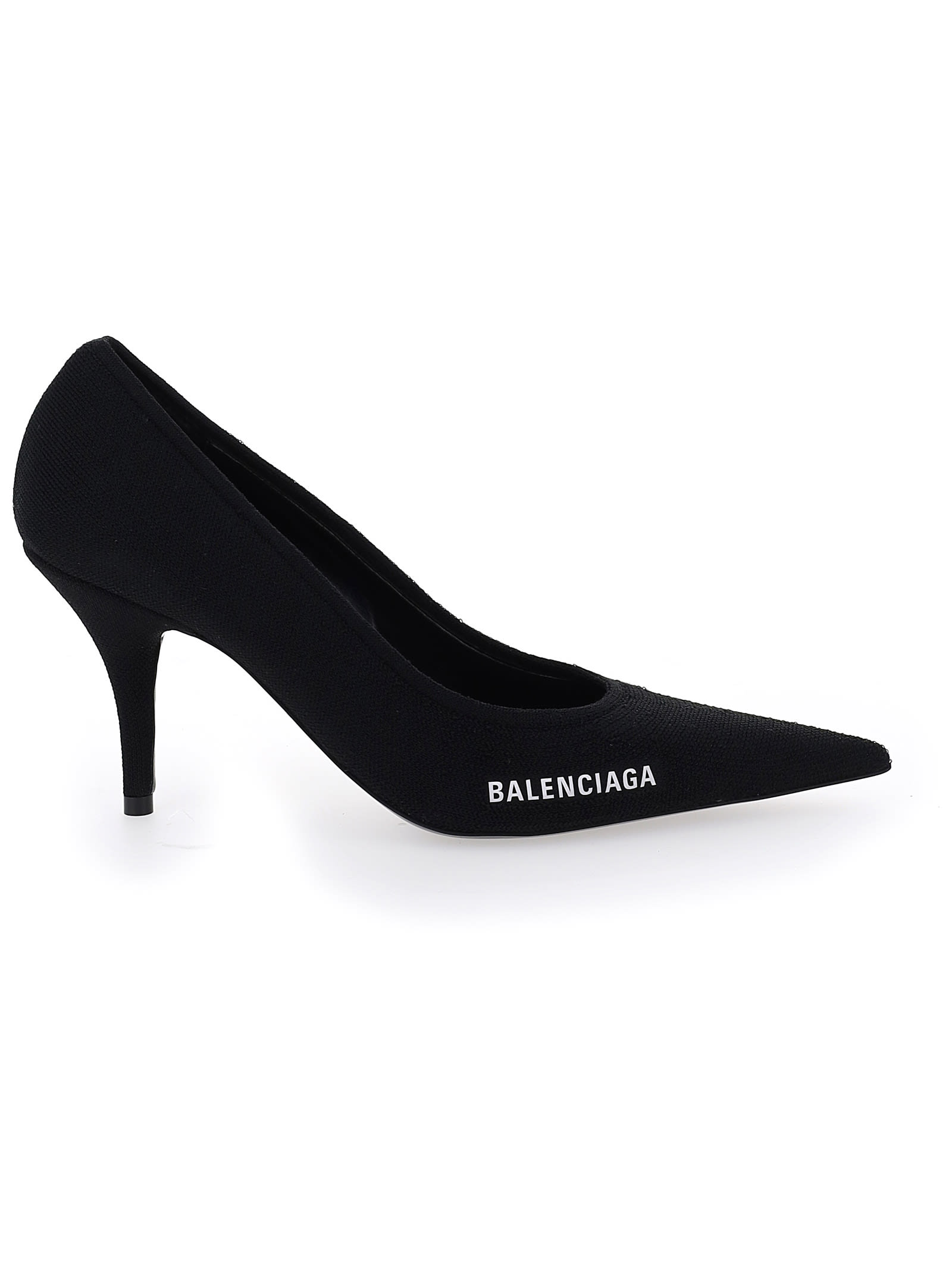 Buy Balenciaga Logo Detail Pointed Toe Pumps online, shop Balenciaga shoes with free shipping