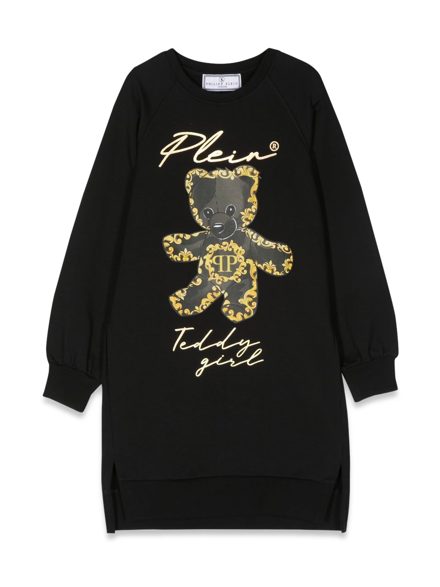 Philipp Plein Long Sleeve Dress Bear