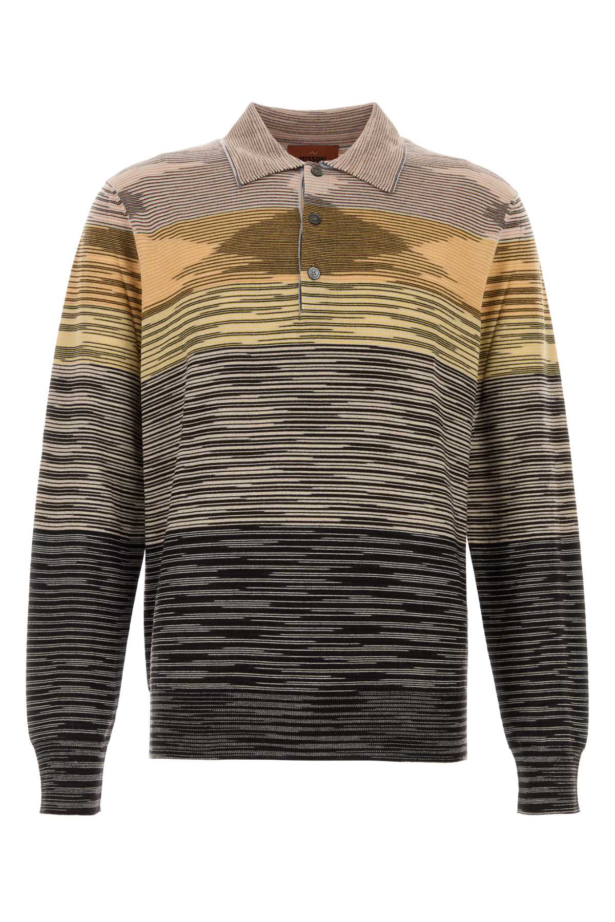 Missoni Embroidered Wool Polo Shirt In Multi